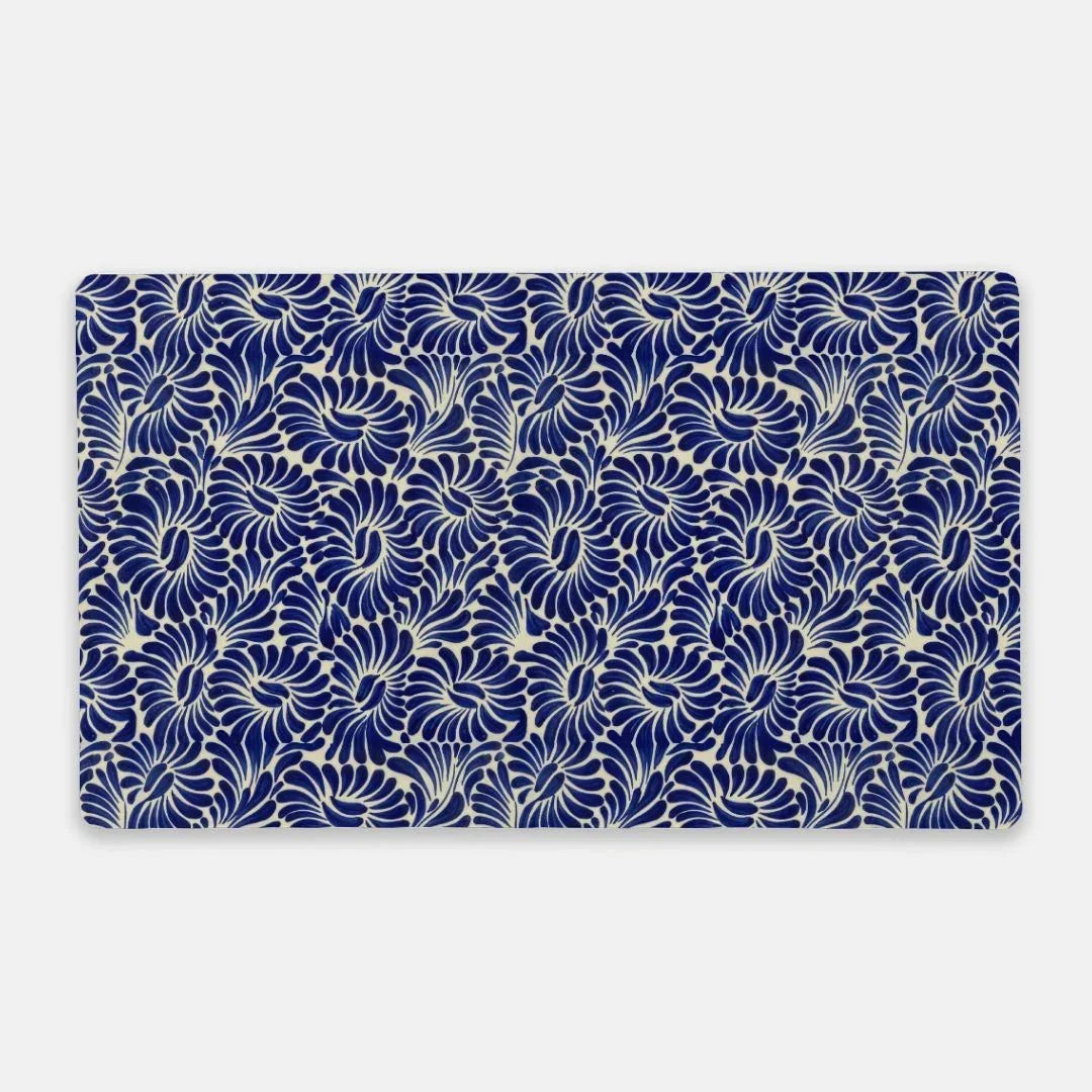 Puebla Talavera Tile Desk Mat - The Global Wanderer