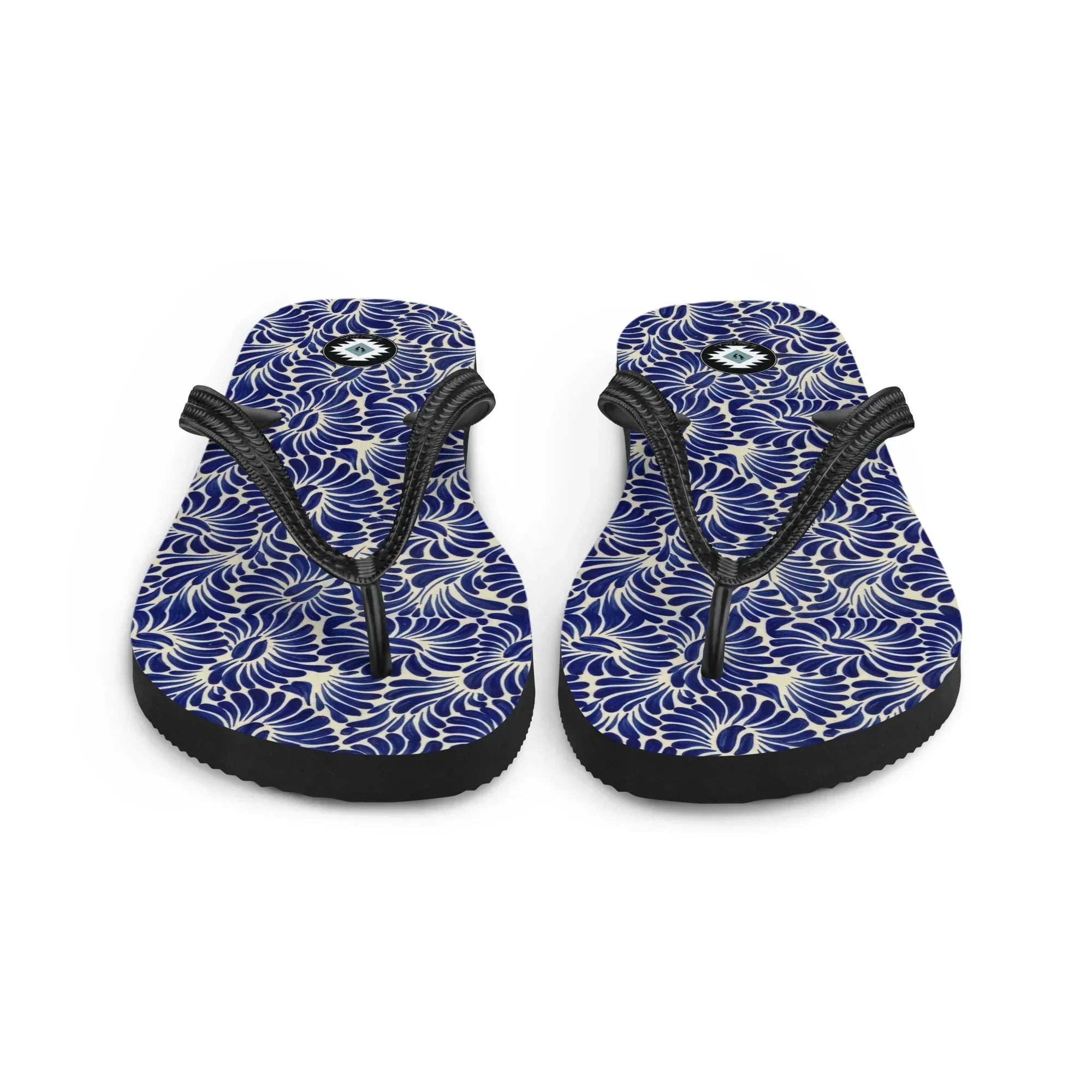 Puebla Talavera Tile Flip Flops - The Global Wanderer