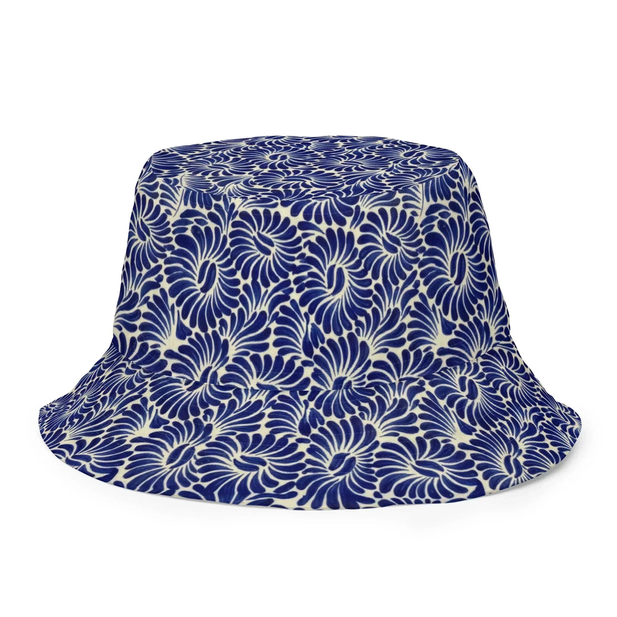 Puebla Talavera Tile Reversible Bucket Hat - The Global Wanderer