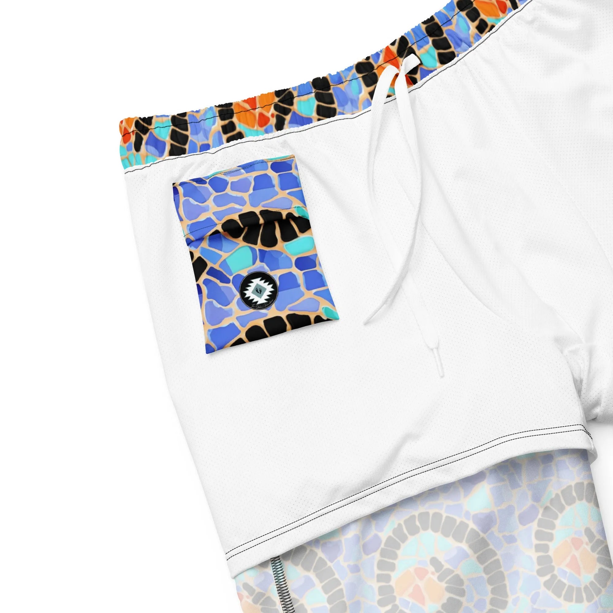 Reus Twirl Mosaic Recycled Swim Trunks - The Global Wanderer