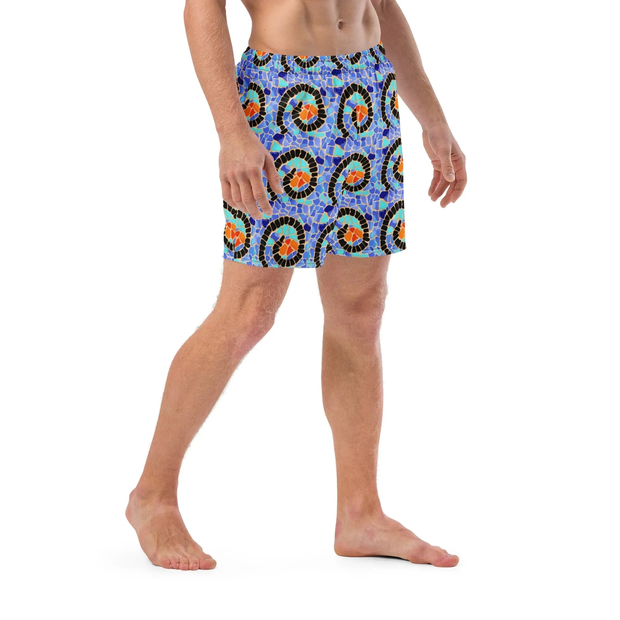 Reus Twirl Mosaic Recycled Swim Trunks - The Global Wanderer