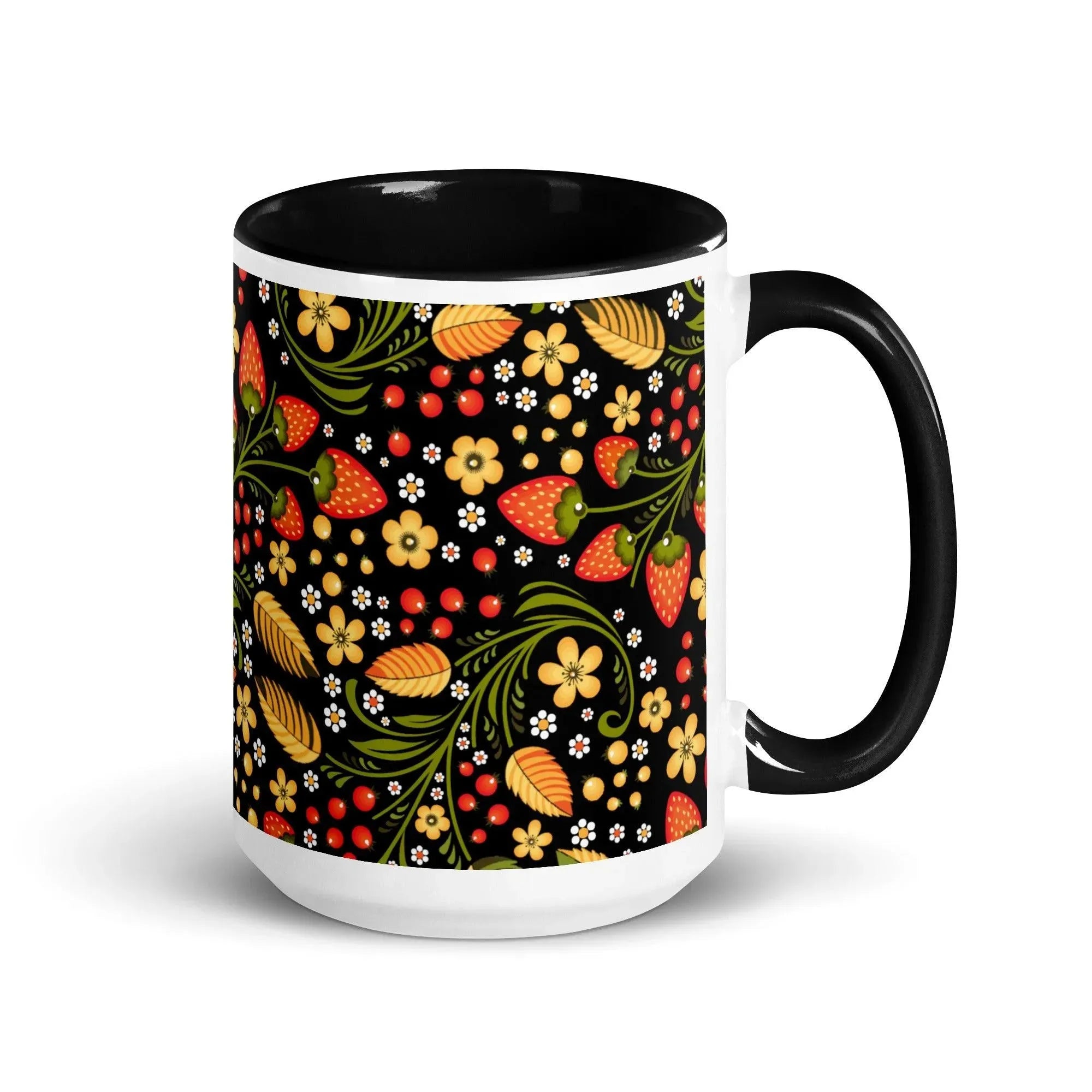 Russian Khokhloma Strawberry Mug - The Global Wanderer