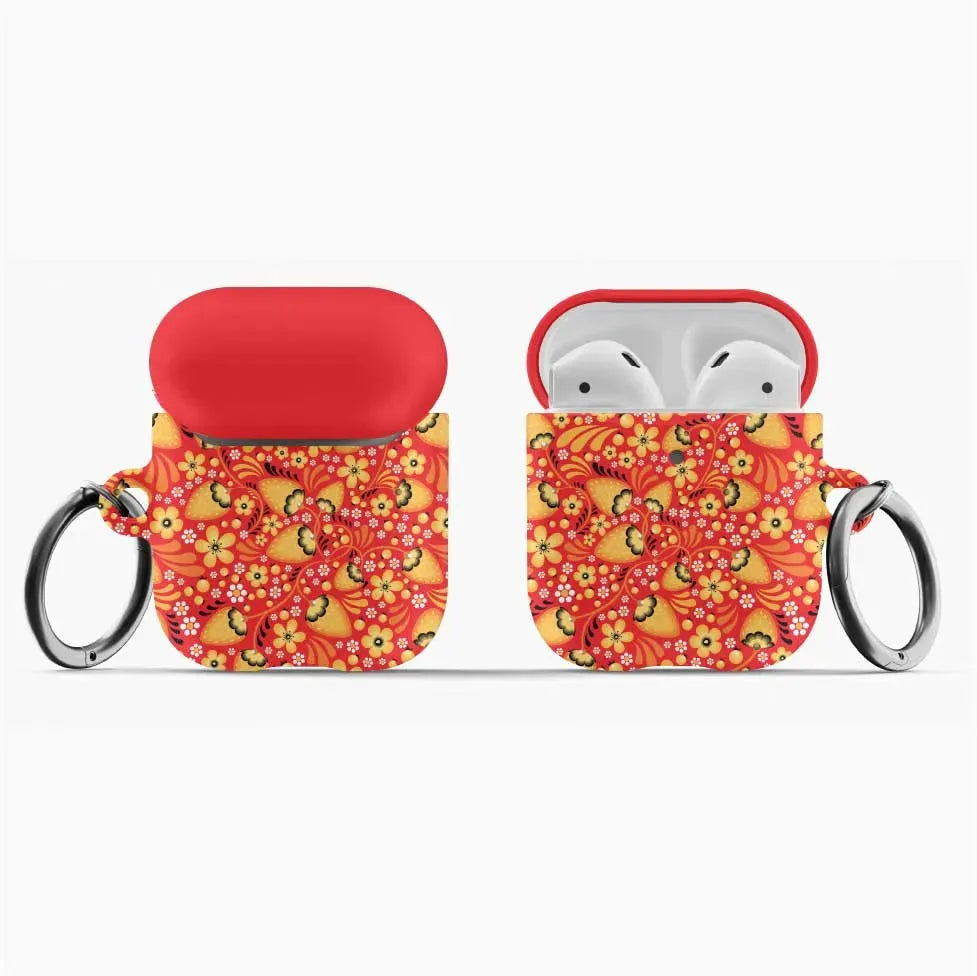 Russian Red Khokhloma AirPod Pro Case - The Global Wanderer