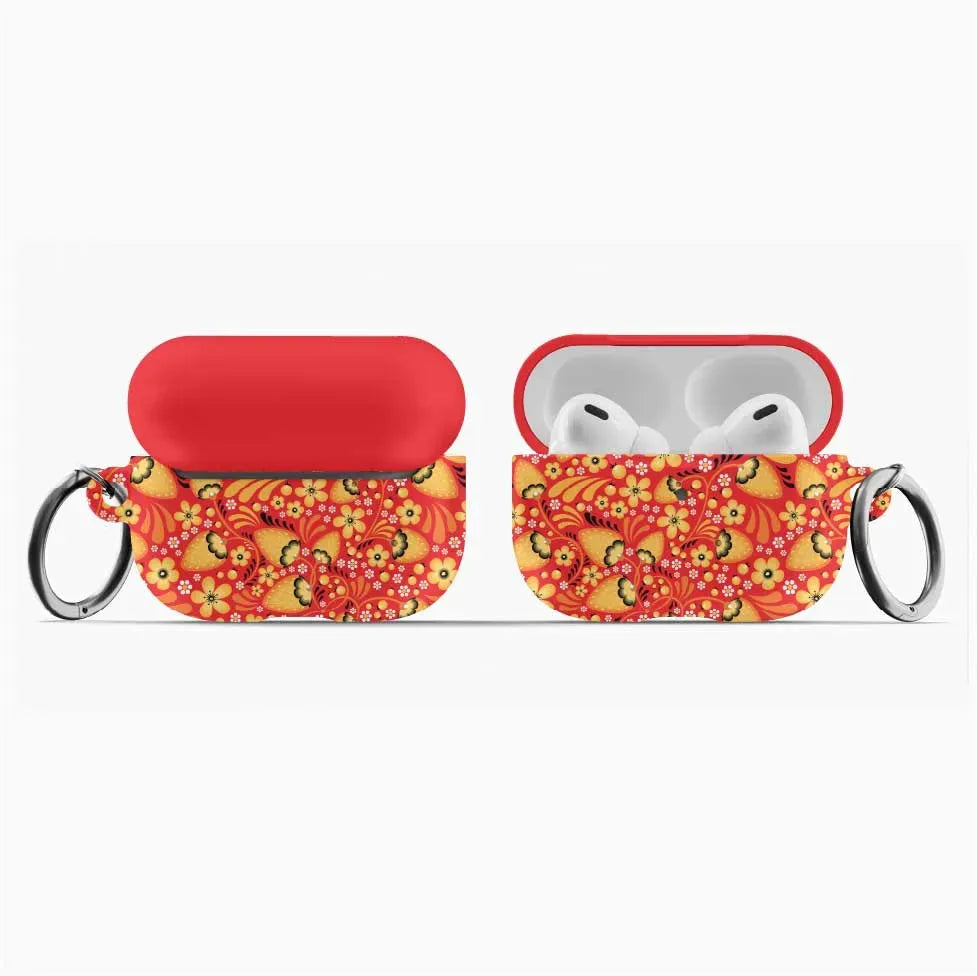 Russian Red Khokhloma AirPod Pro Case - The Global Wanderer