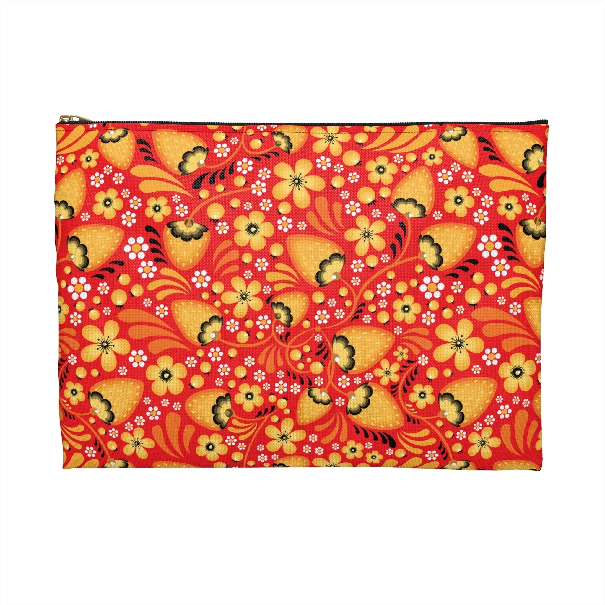 Russian Red Khokhloma Print Pouch - The Global Wanderer