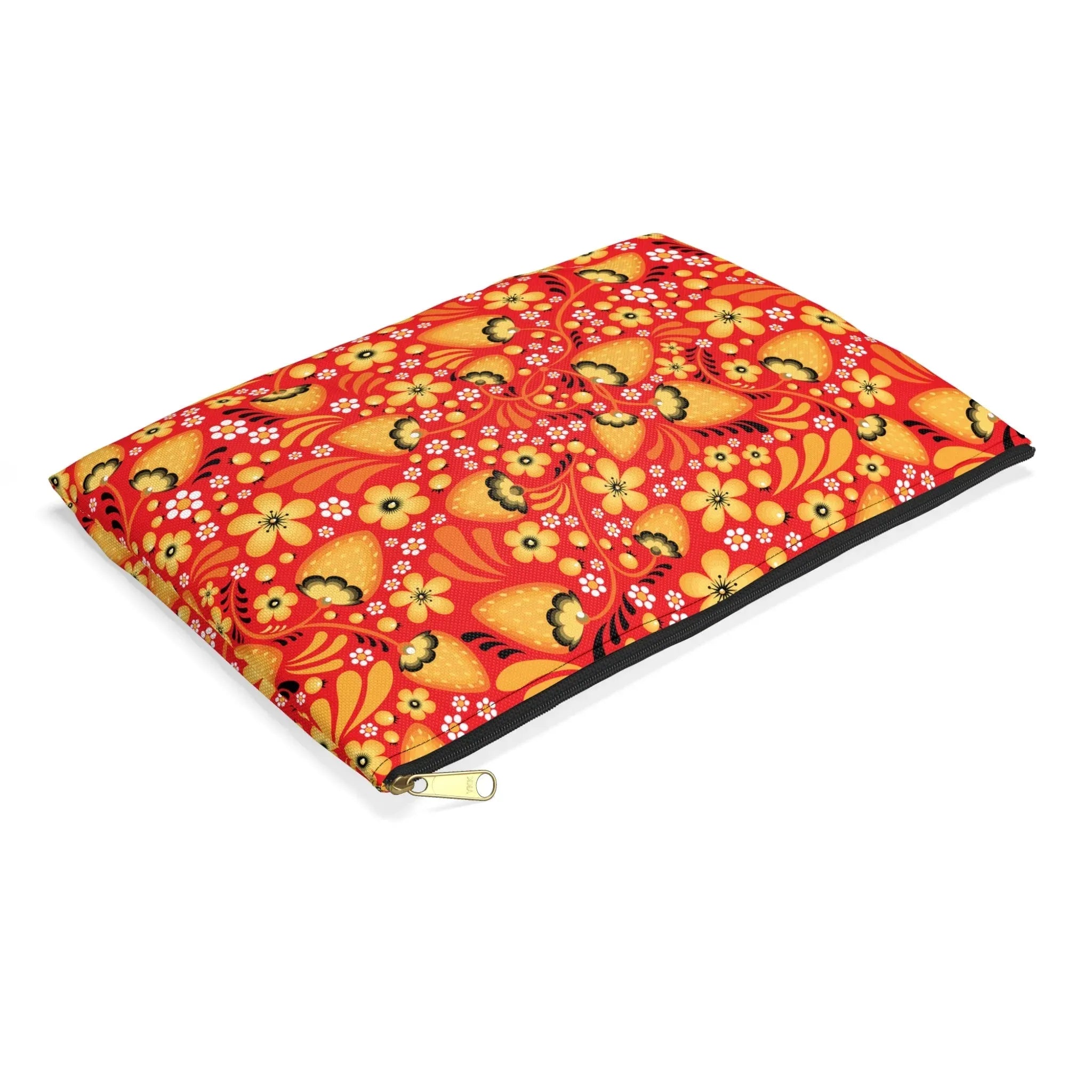 Russian Red Khokhloma Print Pouch - The Global Wanderer