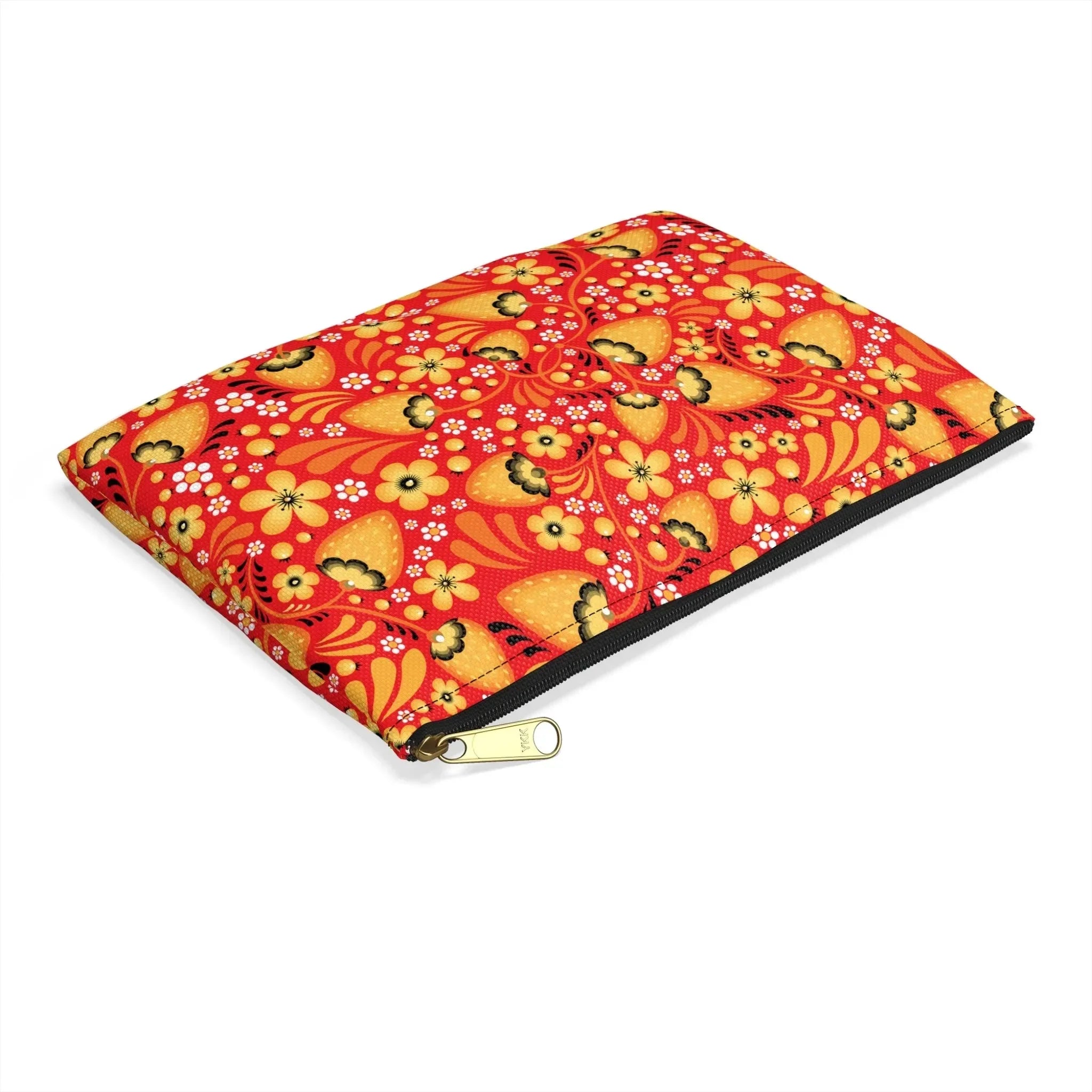 Russian Red Khokhloma Print Pouch - The Global Wanderer