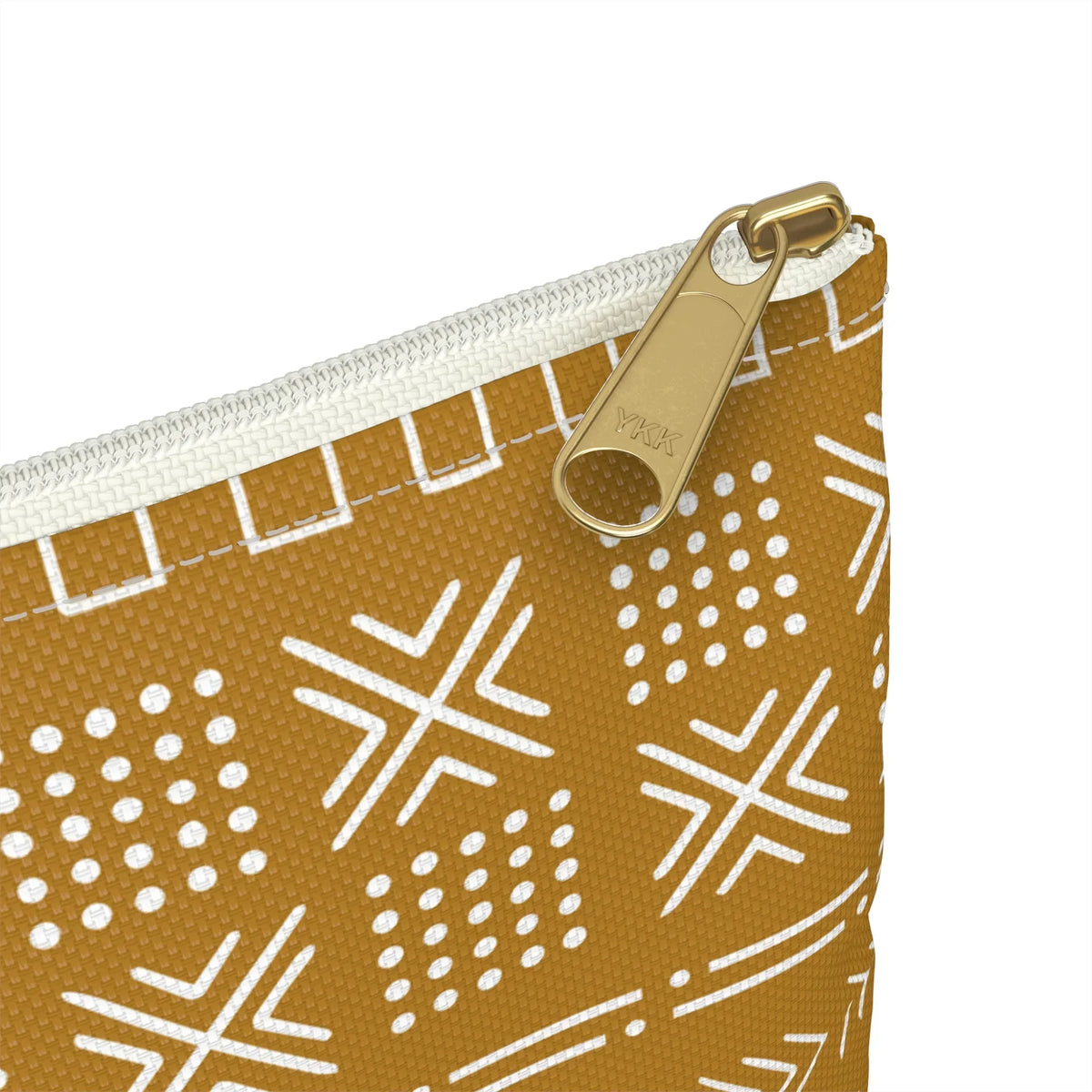 Savanna Ochre Mud Cloth Flat Pouch - The Global Wanderer
