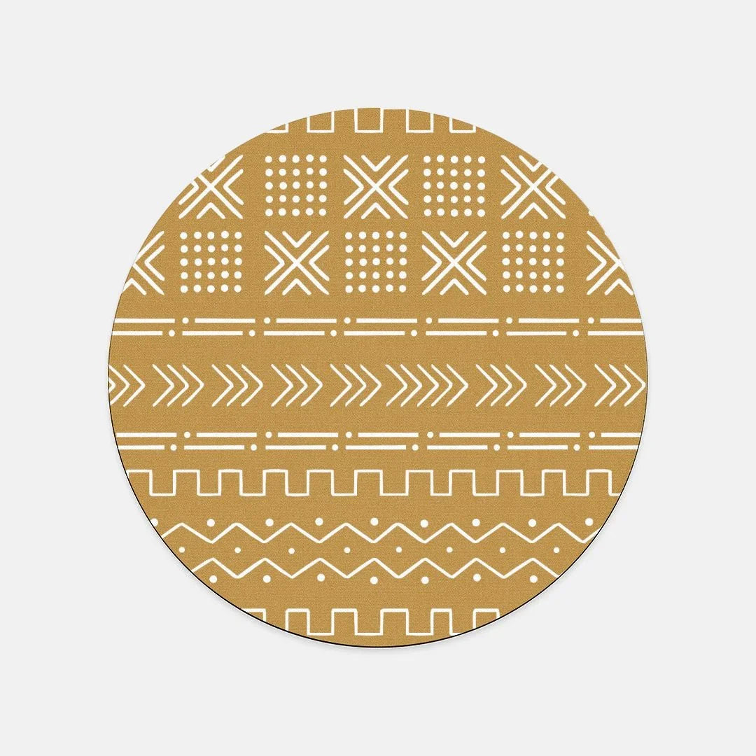 Savanna Ochre Mud Cloth Mouse Pad - The Global Wanderer