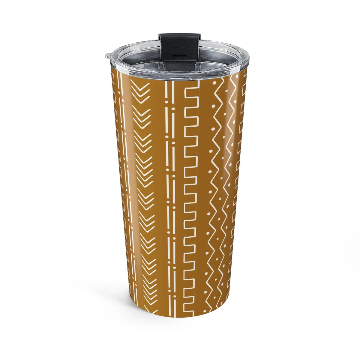 Savanna Ochre Mud Cloth Tumbler - The Global Wanderer