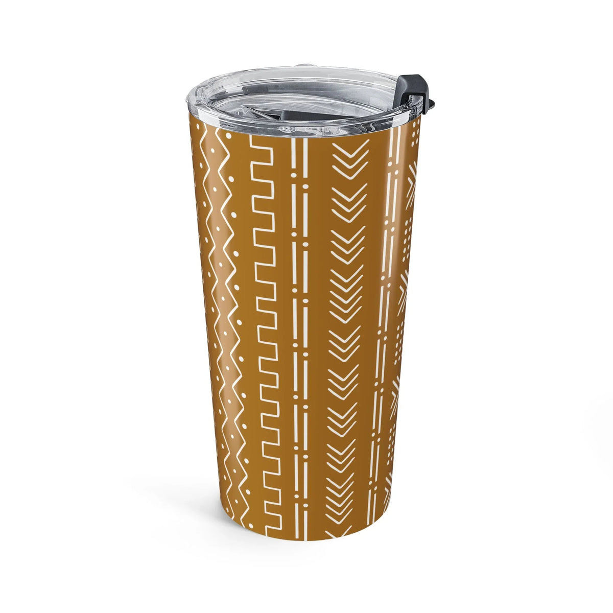 Savanna Ochre Mud Cloth Tumbler - The Global Wanderer