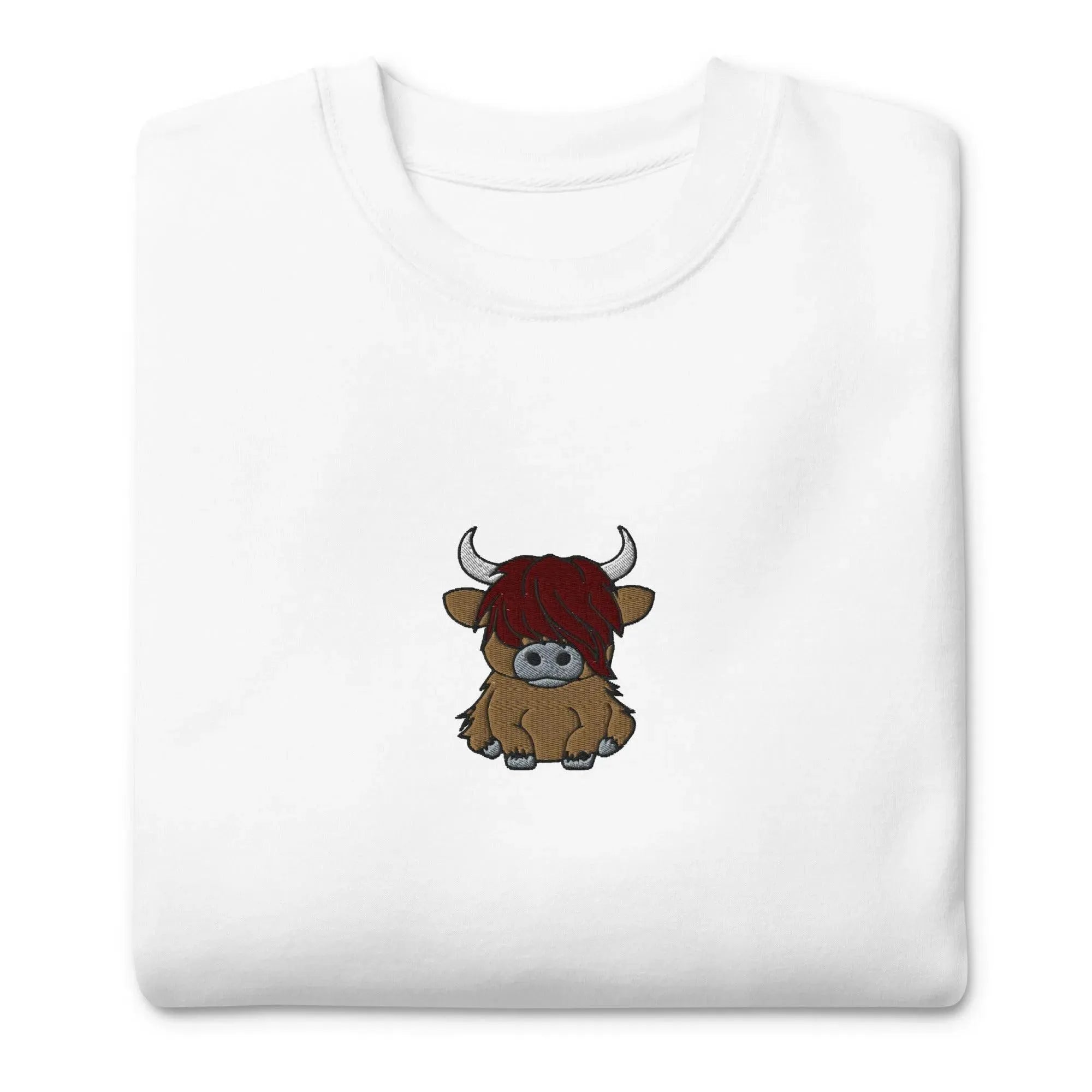Scottish Highland Cow Sweatshirt - Embroidered - The Global Wanderer