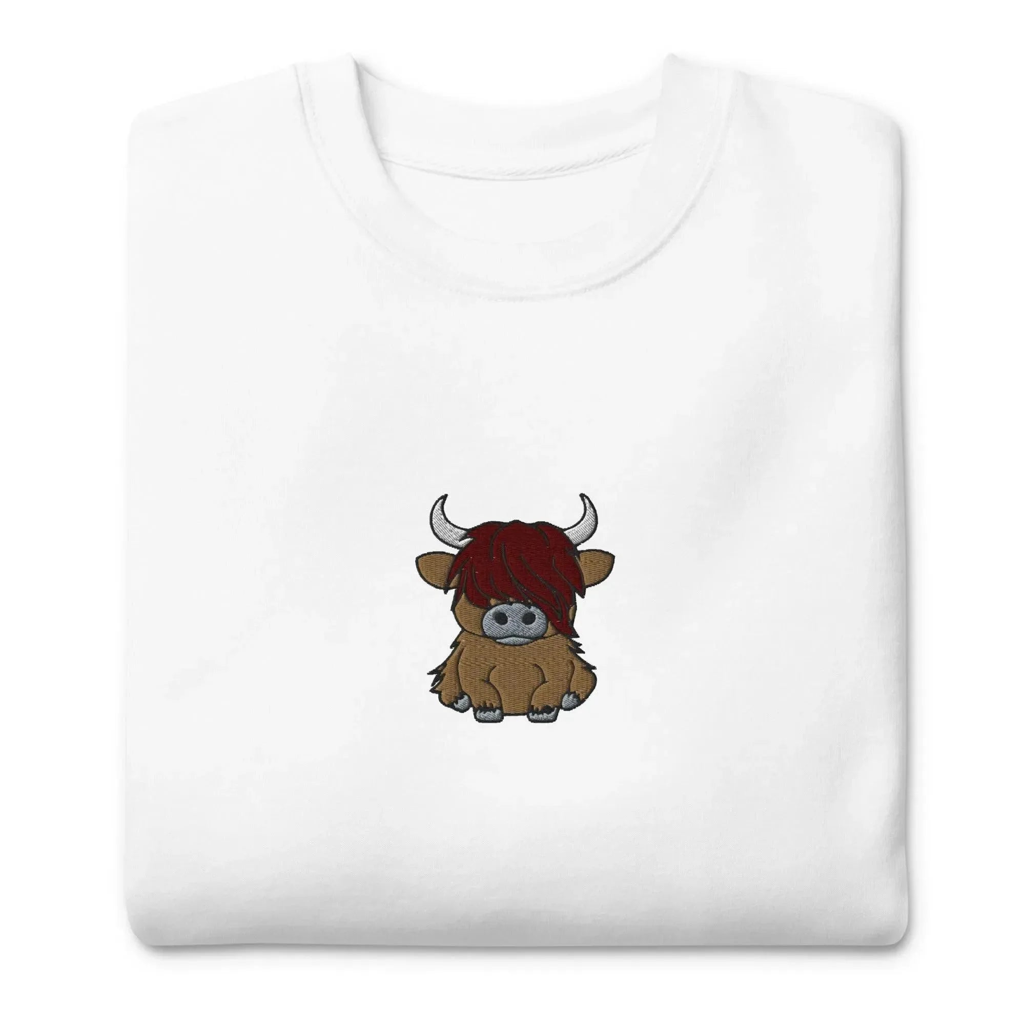 Scottish Highland Cow Sweatshirt - Embroidered - The Global Wanderer