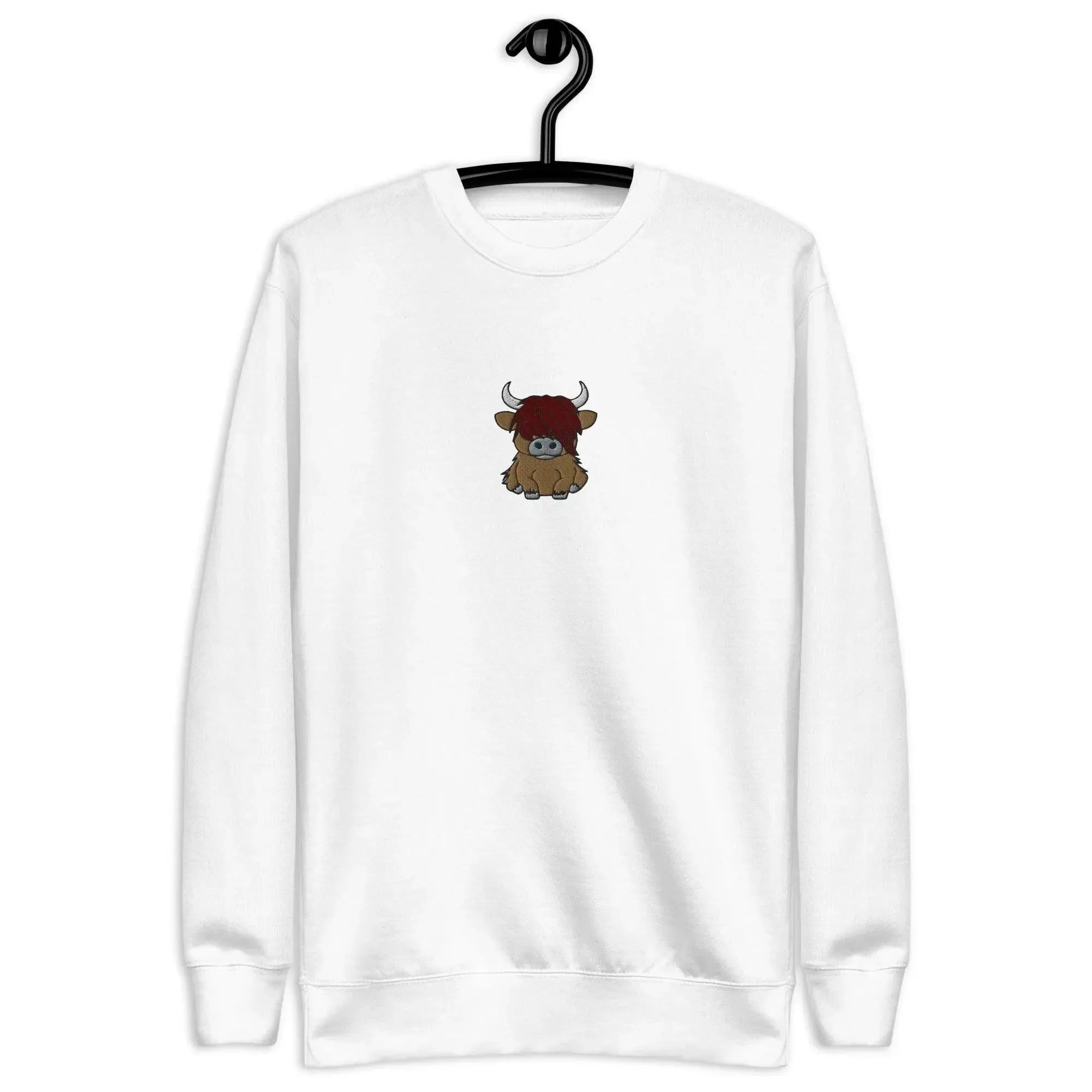 Scottish Highland Cow Sweatshirt - Embroidered - The Global Wanderer