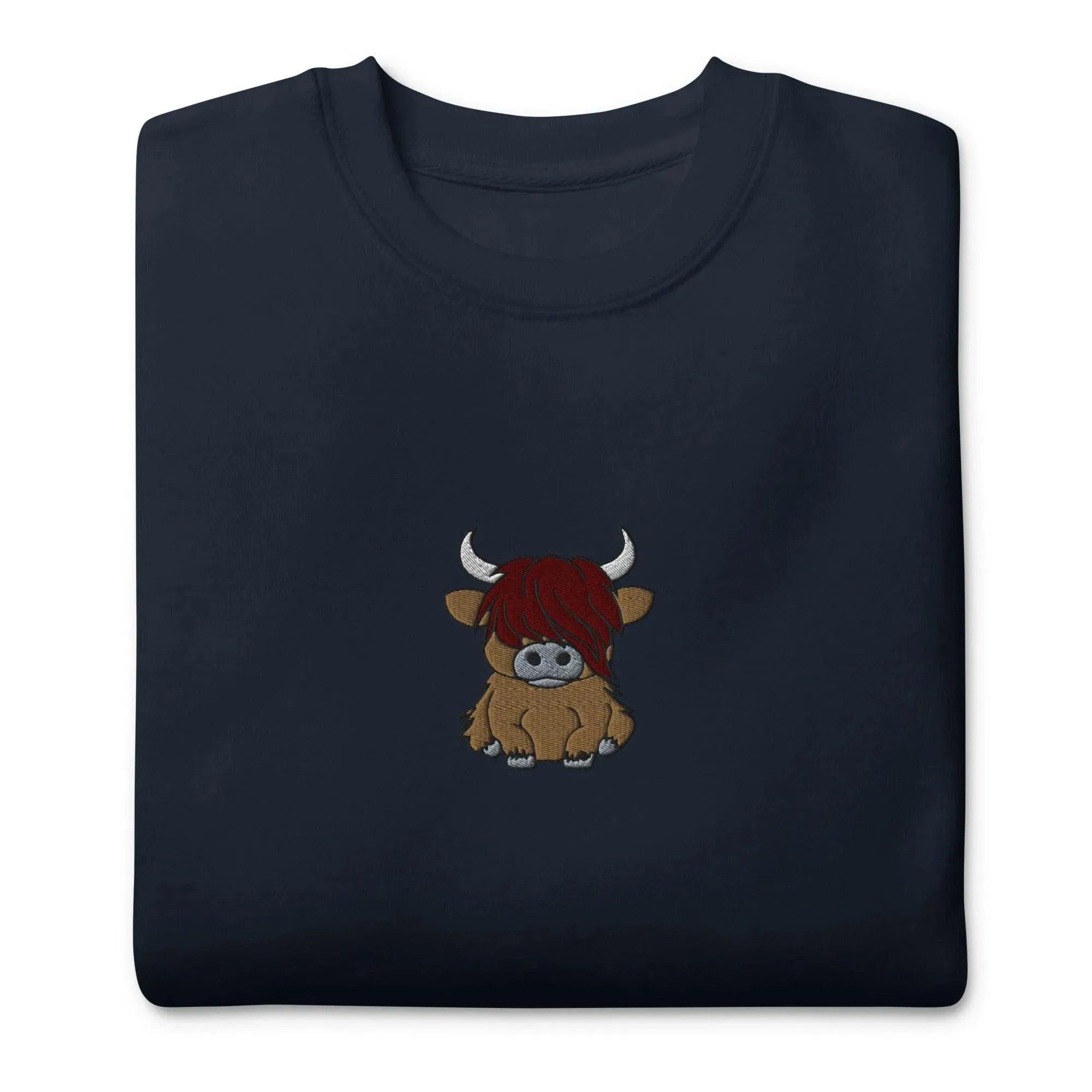 Scottish Highland Cow Sweatshirt - Embroidered - The Global Wanderer