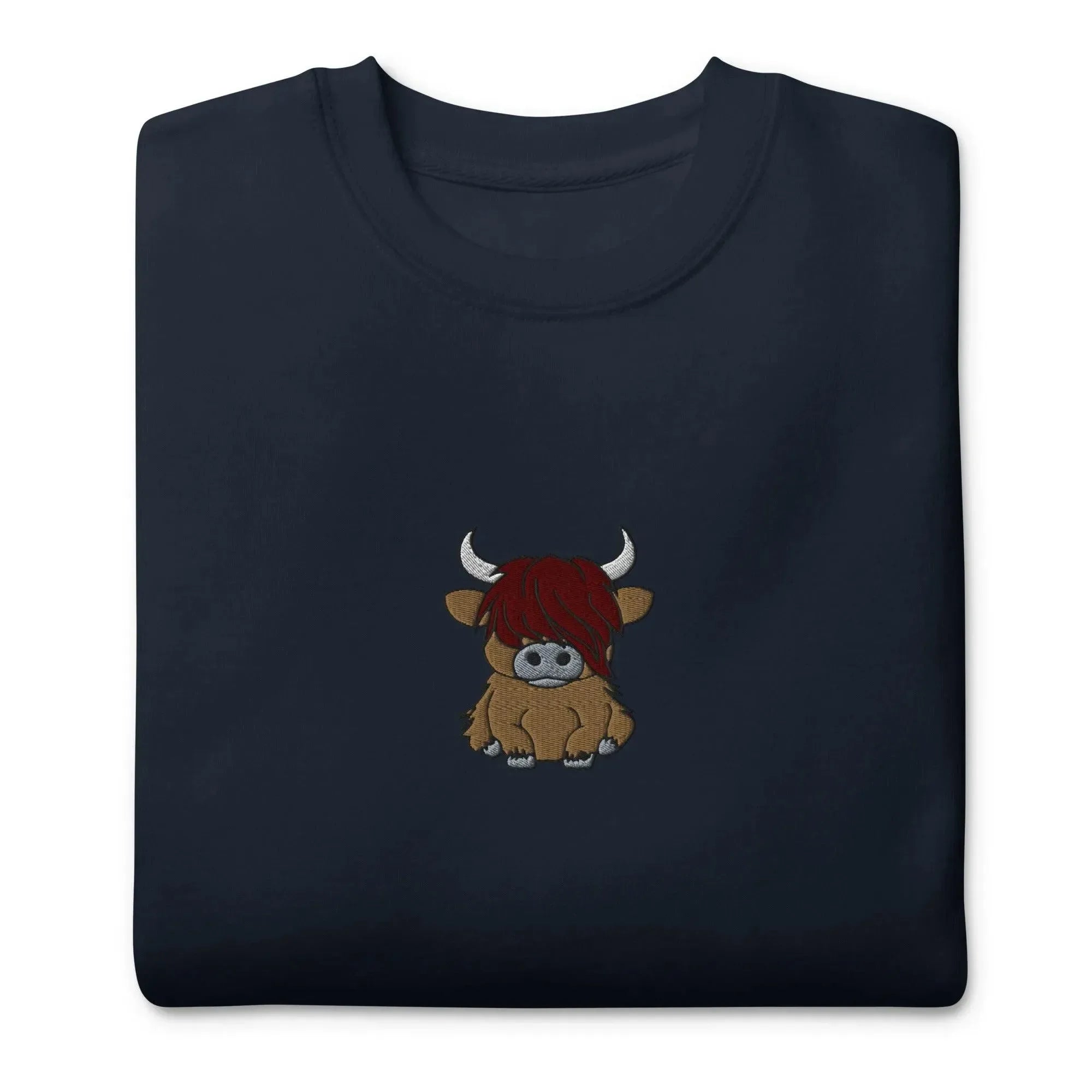 Scottish Highland Cow Sweatshirt - Embroidered - The Global Wanderer