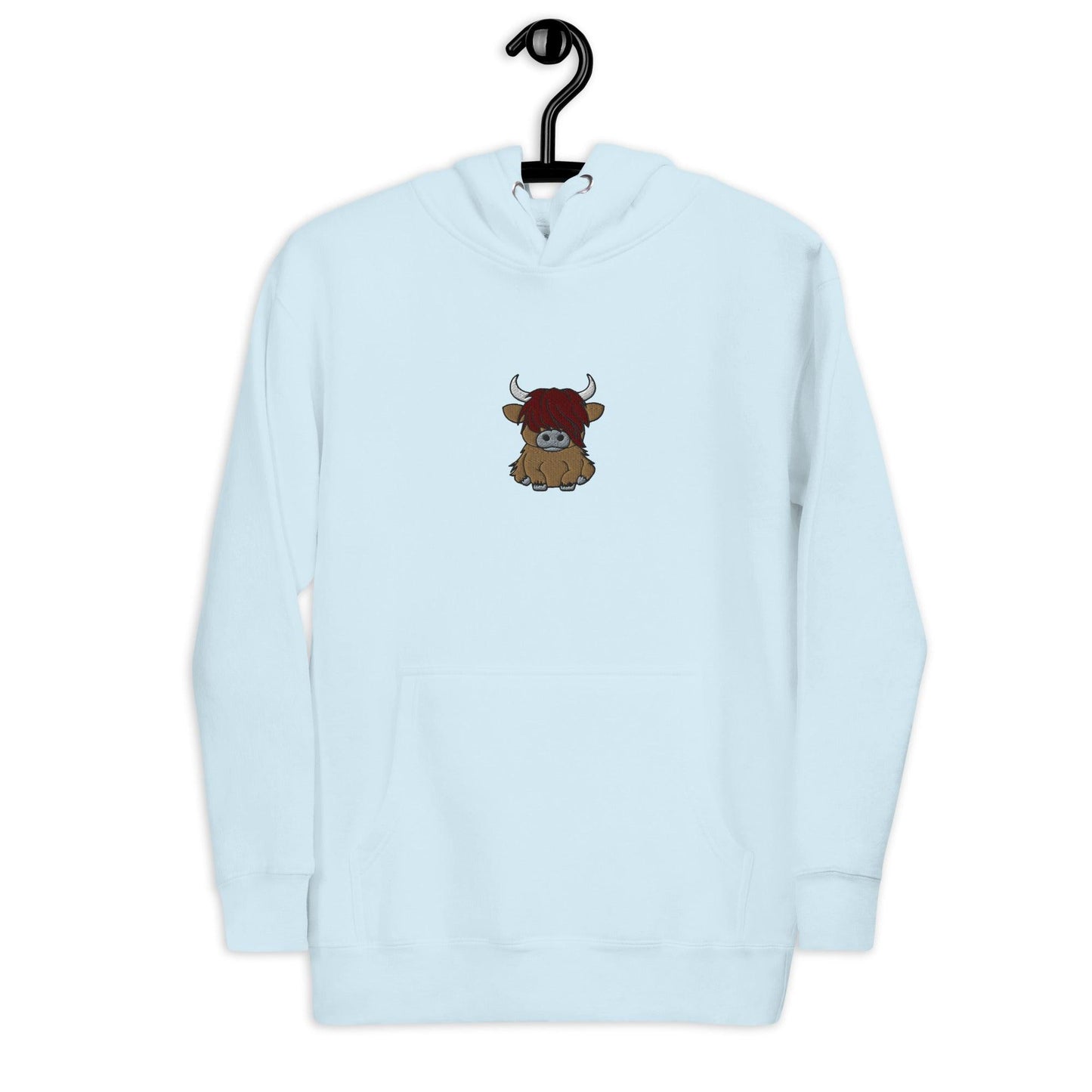 Scottish Higland Cow Embroidered Hoodie - The Global Wanderer