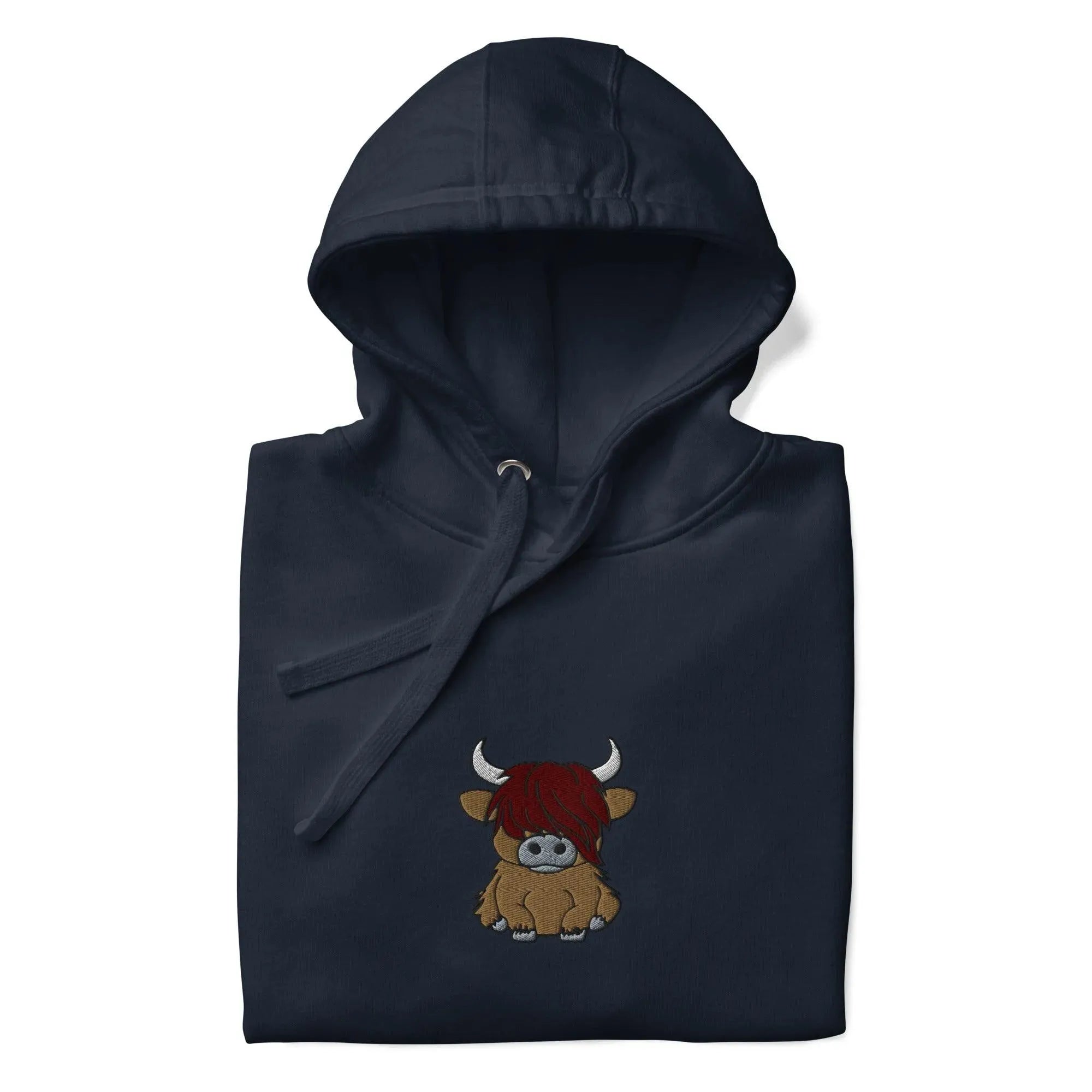 Scottish Higland Cow Embroidered Hoodie - The Global Wanderer