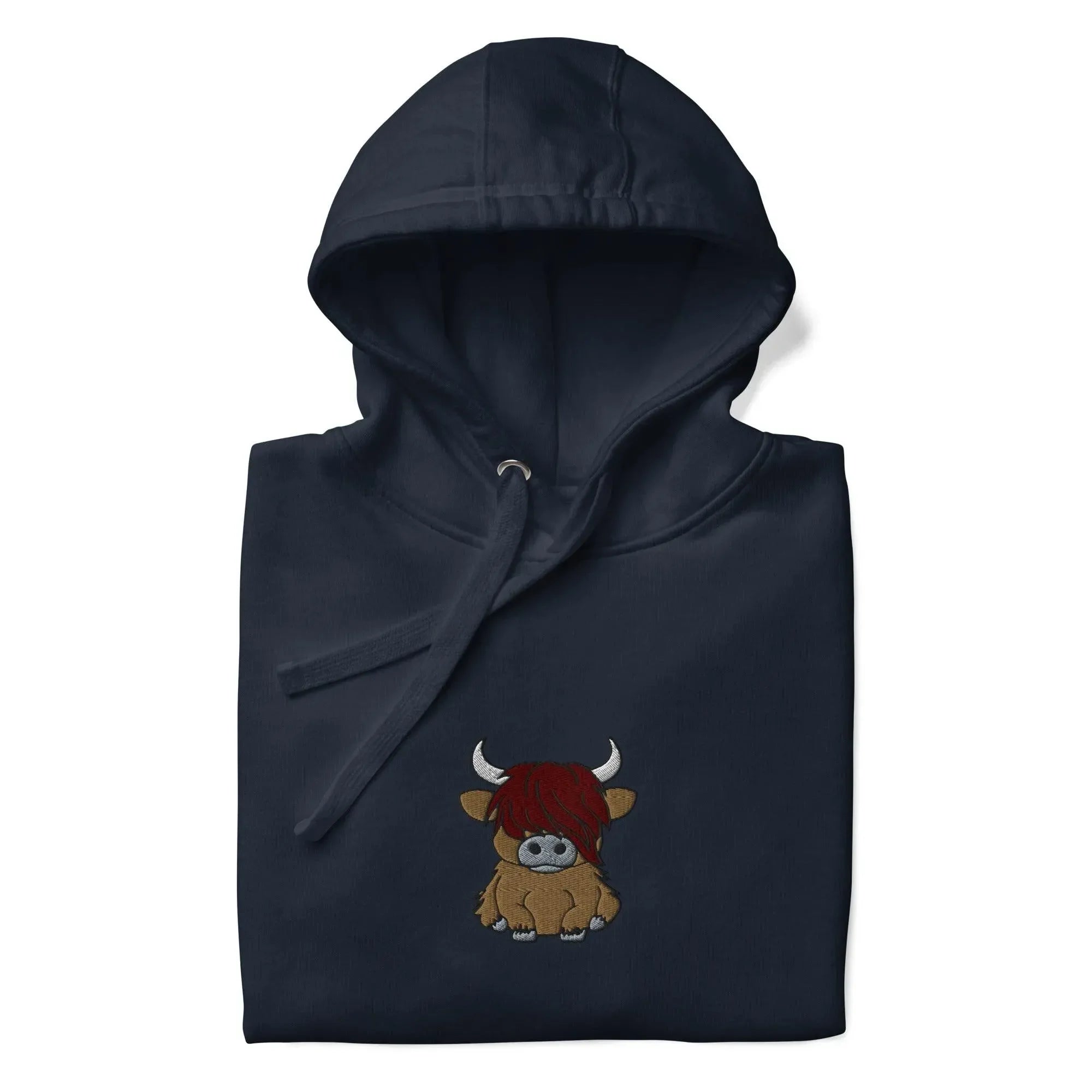 Scottish Higland Cow Embroidered Hoodie - The Global Wanderer