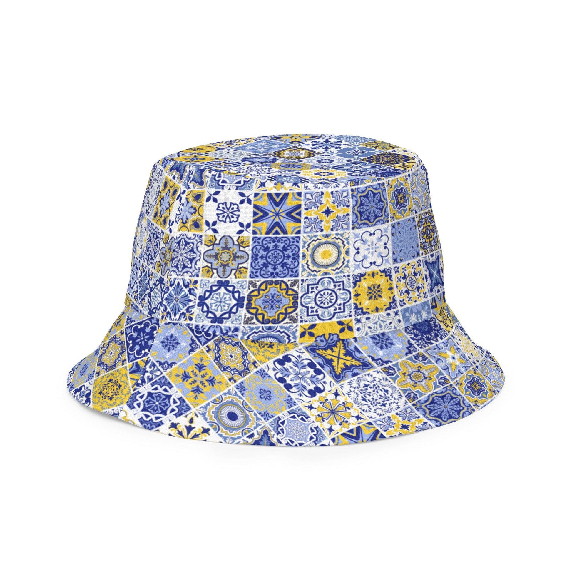 Sicilian Tile Reversible Bucket Hat - The Global Wanderer