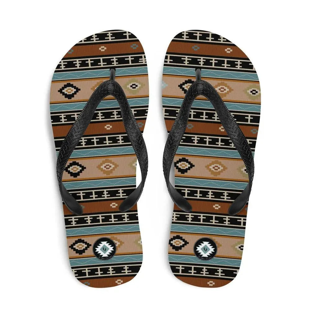 Southwestern Print Flip Flops - The Global Wanderer