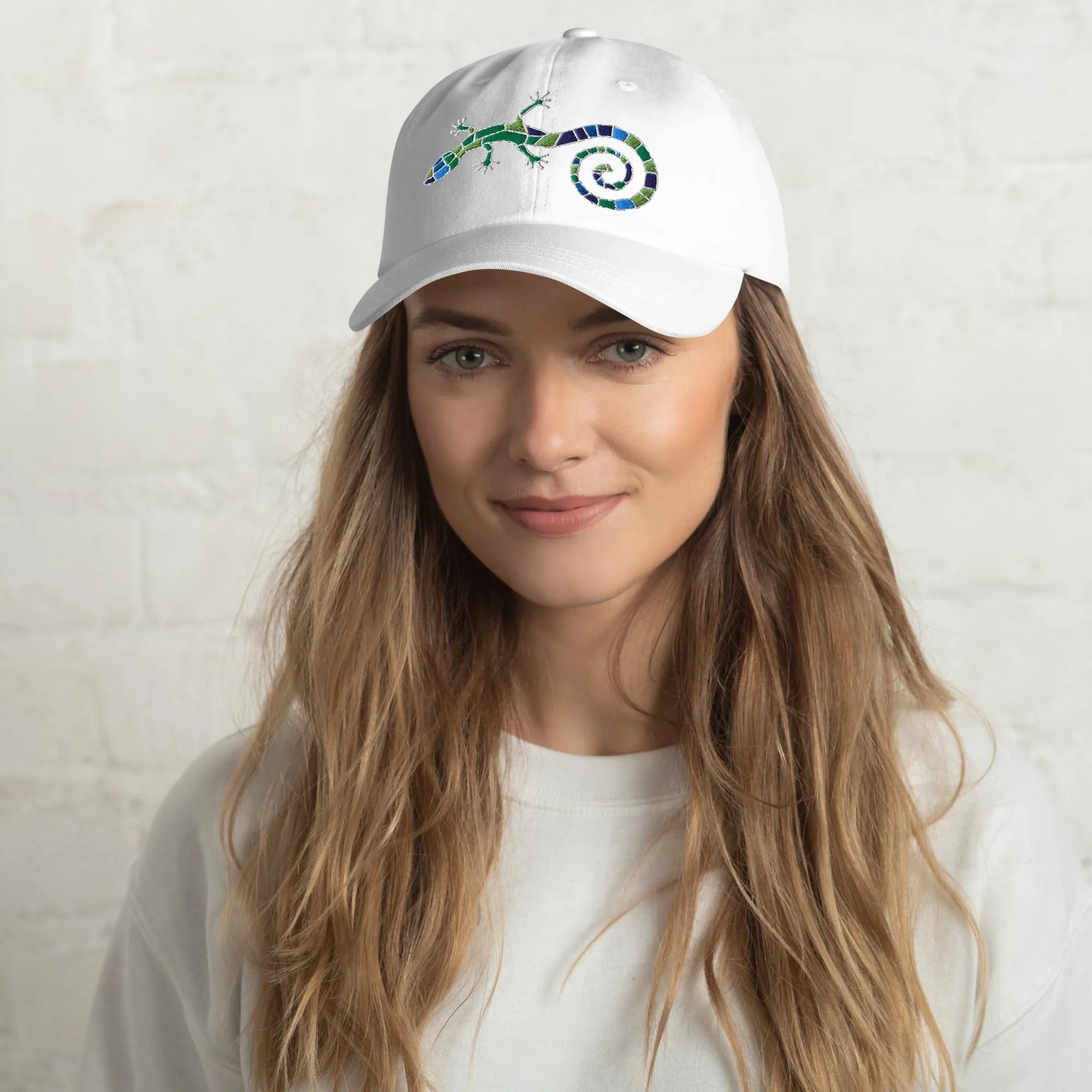Spanish Mosaic Lizard Embroidered Dad Hat - The Global Wanderer