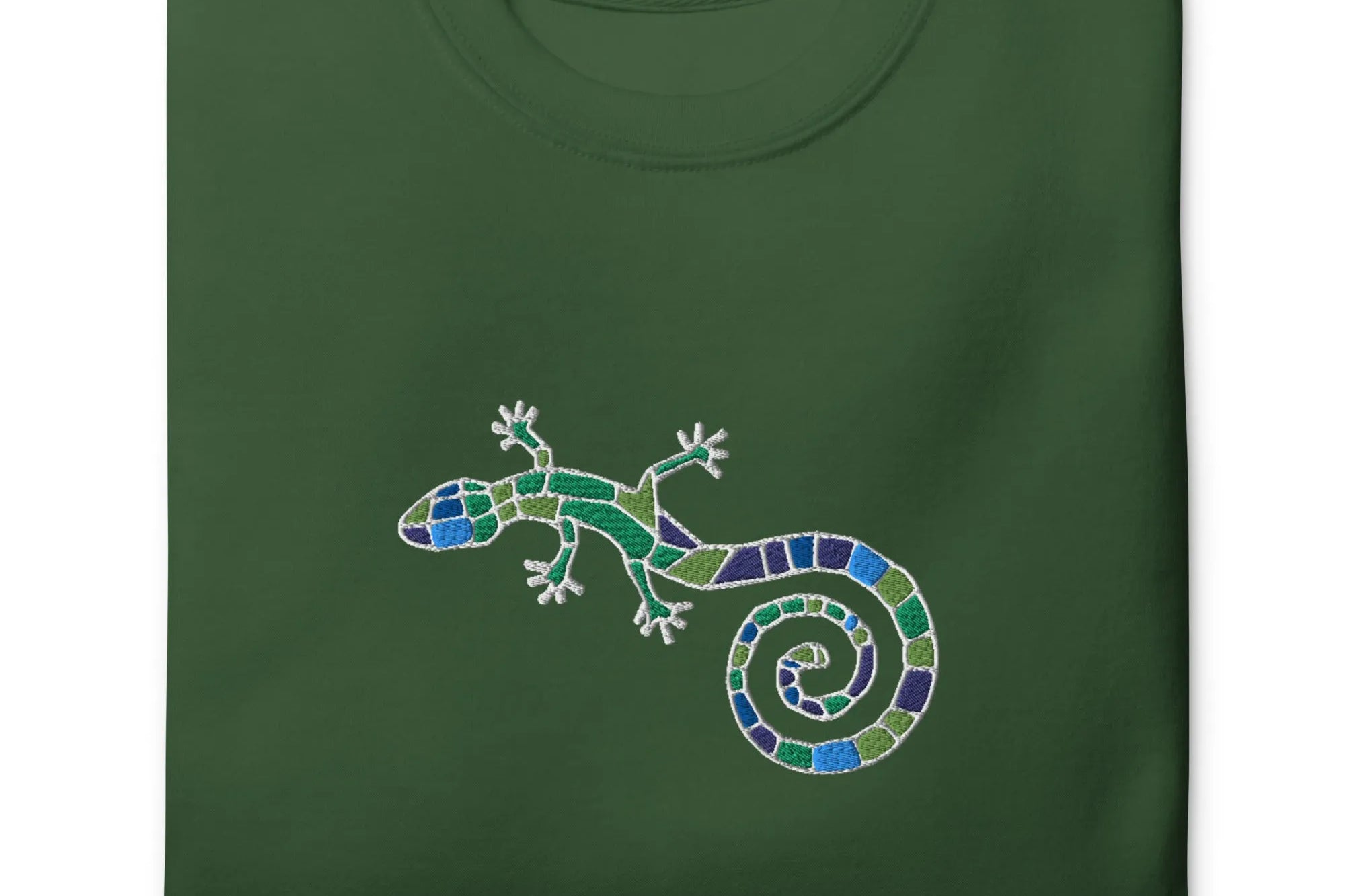 Spanish Mosaic Lizard Embroidered Sweatshirt - The Global Wanderer