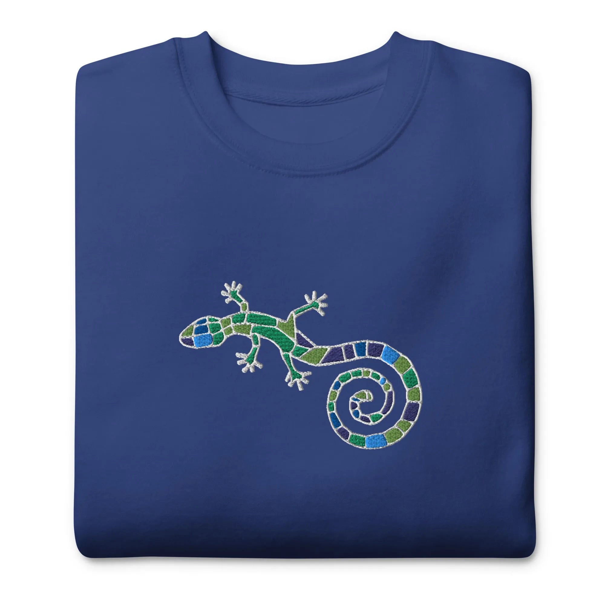 Spanish Mosaic Lizard Embroidered Sweatshirt - The Global Wanderer