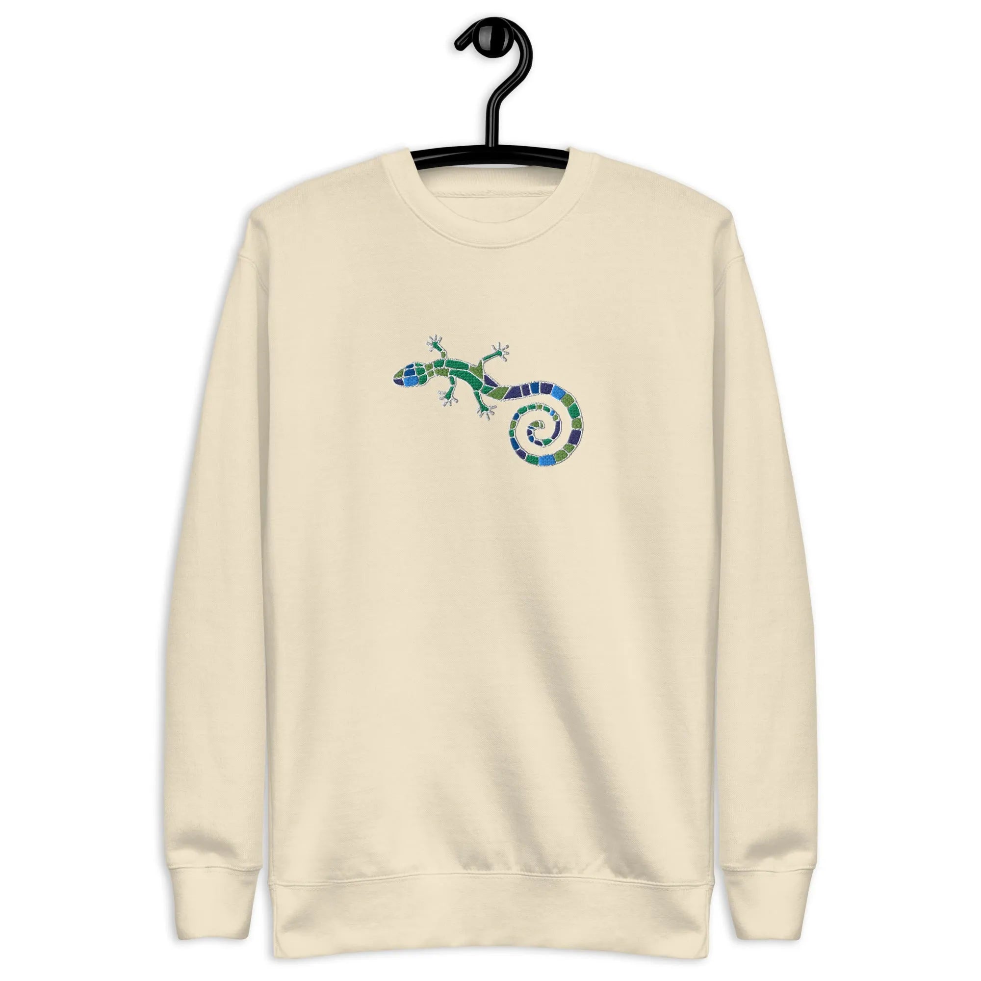 Spanish Mosaic Lizard Embroidered Sweatshirt - The Global Wanderer