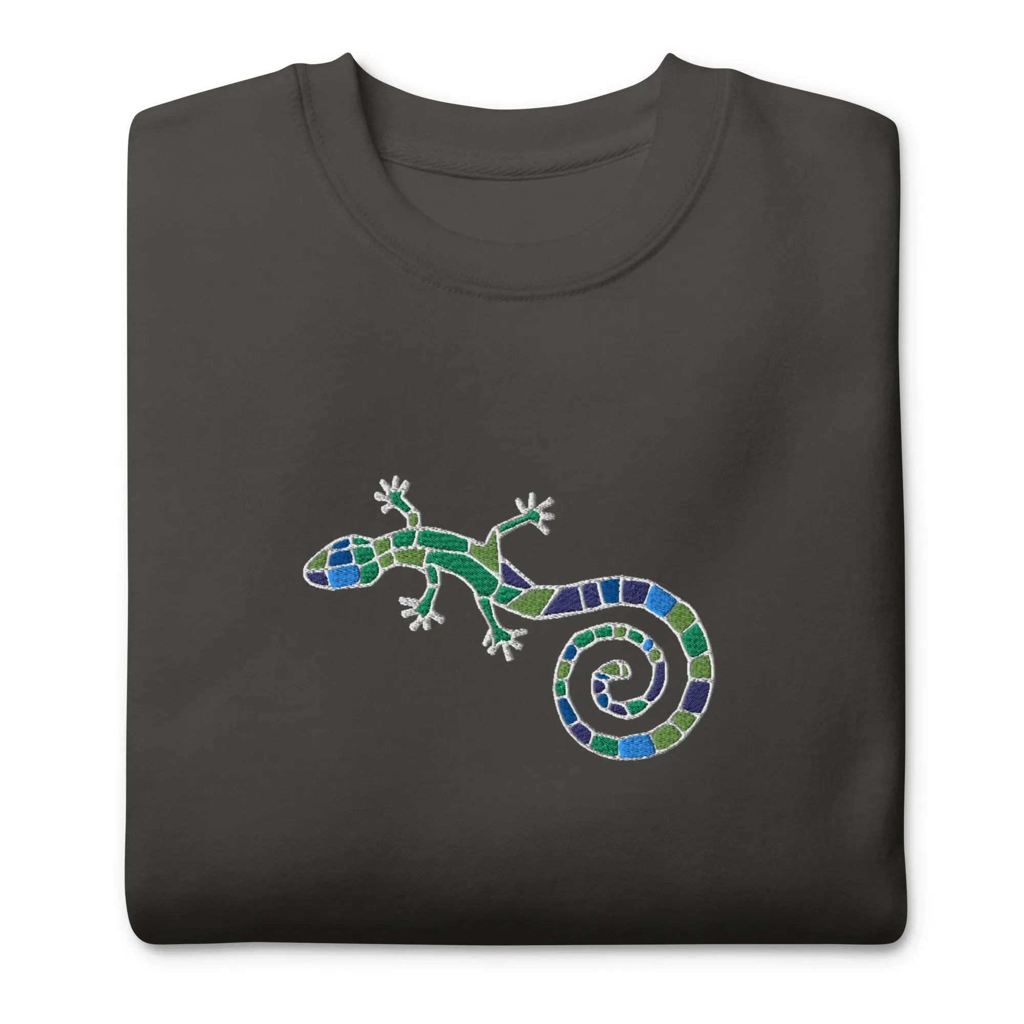 Spanish Mosaic Lizard Embroidered Sweatshirt - The Global Wanderer