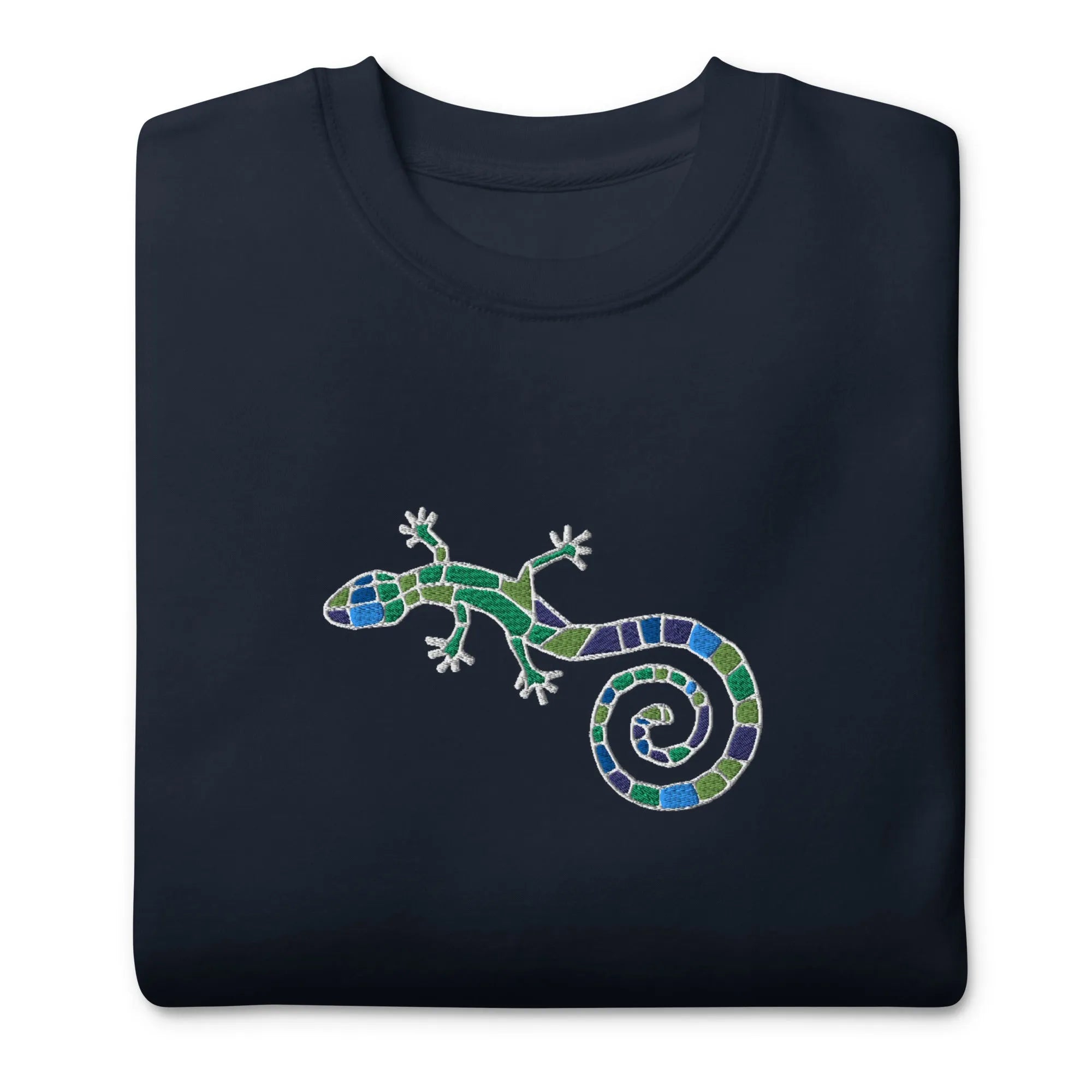 Spanish Mosaic Lizard Embroidered Sweatshirt - The Global Wanderer
