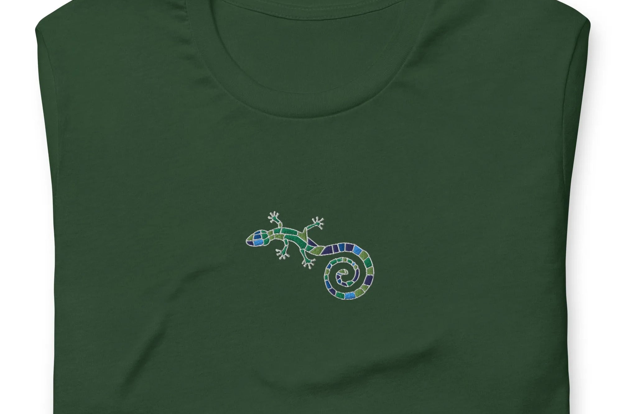 Spanish Mosaic Lizard Embroidered T-Shirt - The Global Wanderer