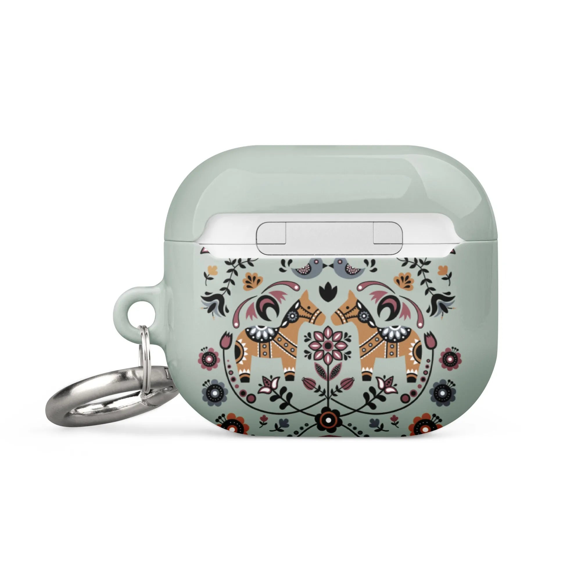 Swedish Dala Horse AirPod 3 Case - Green - The Global Wanderer