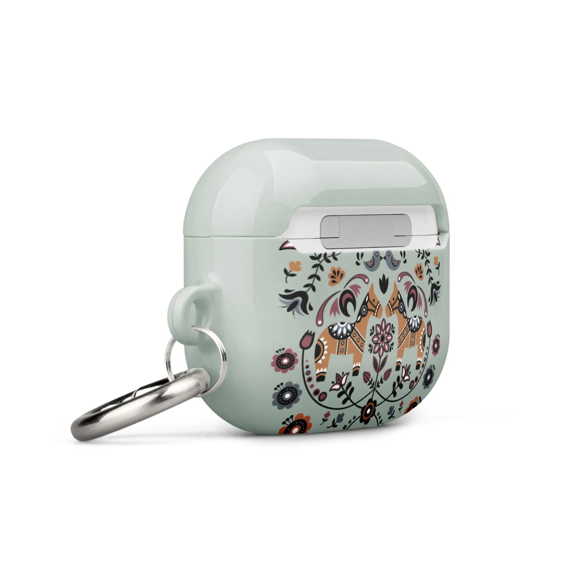 Swedish Dala Horse AirPod 3 Case - Green - The Global Wanderer