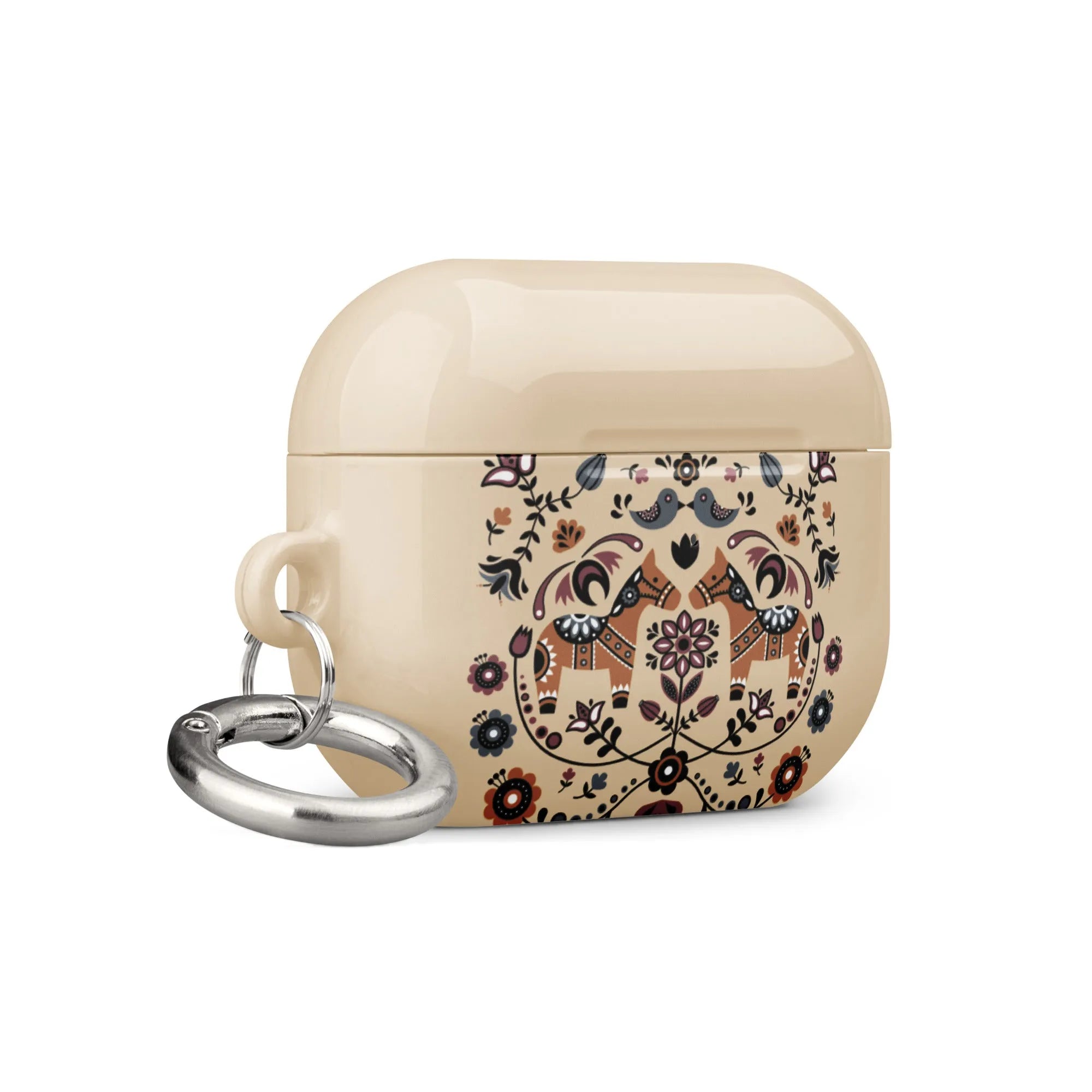 Swedish Dala Horse AirPod Pro 2 Case - Beige - The Global Wanderer
