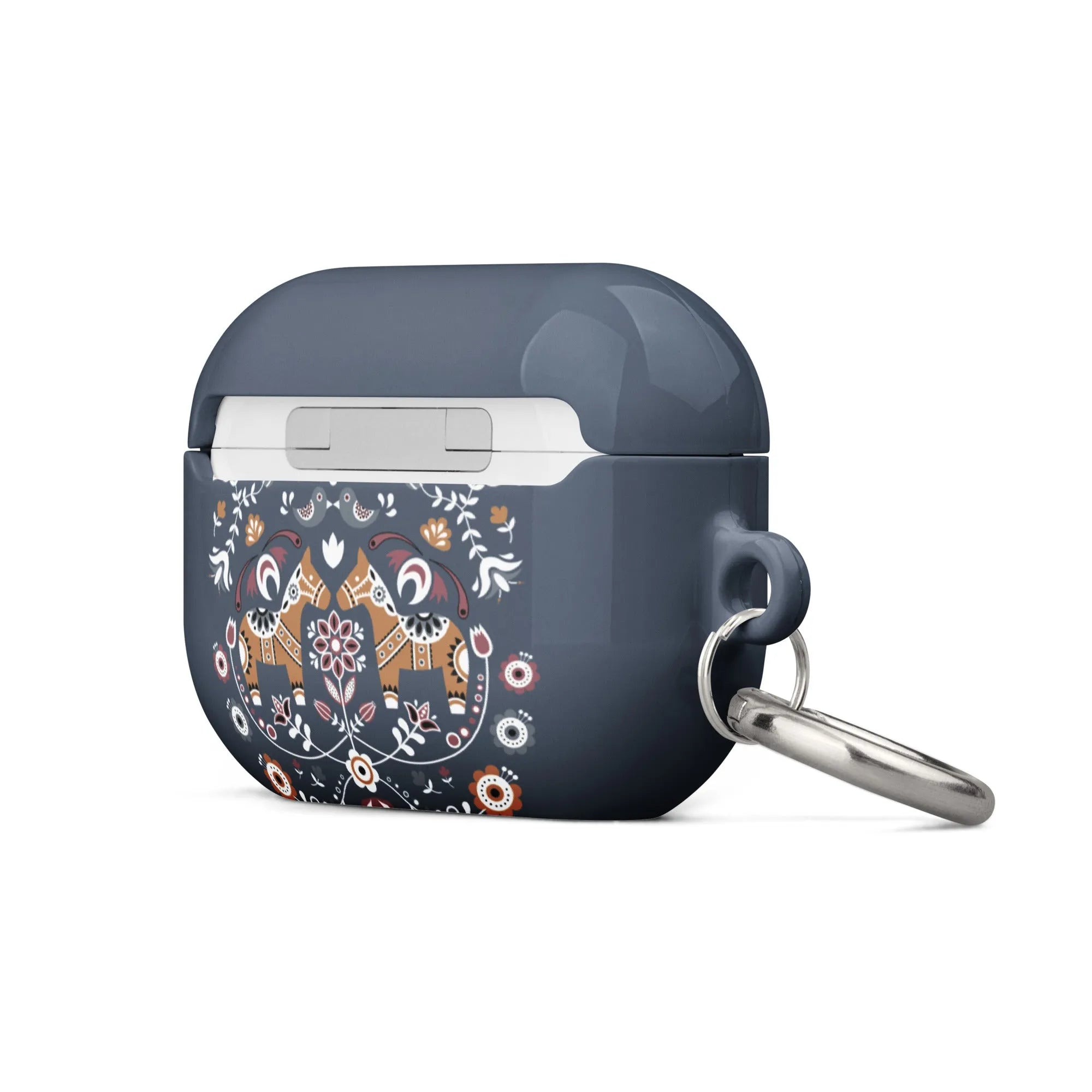 Swedish Dala Horse AirPod Pro 2 Case - Blue - The Global Wanderer