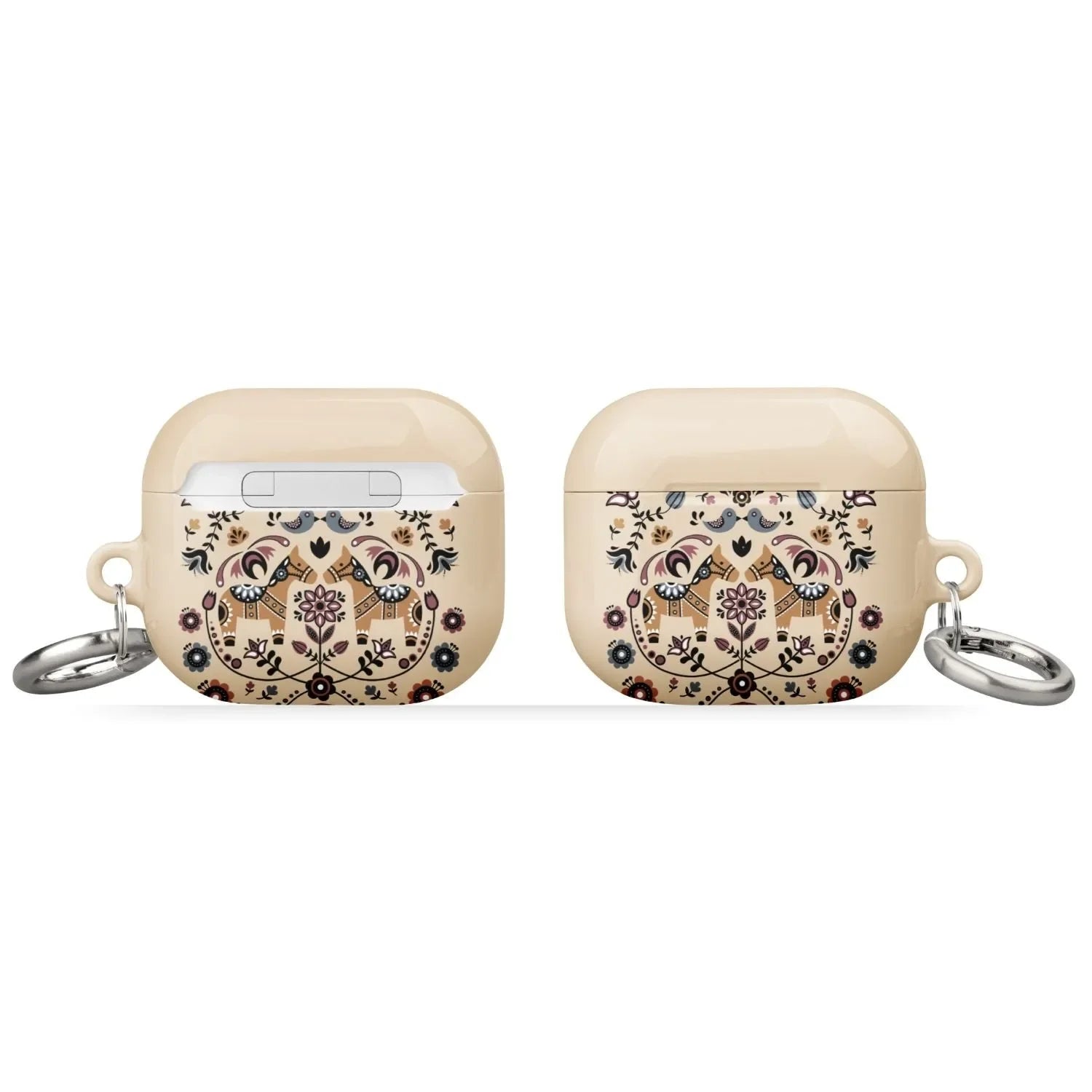 Swedish Dala Horse AirPod 3 Case - Beige - The Global Wanderer