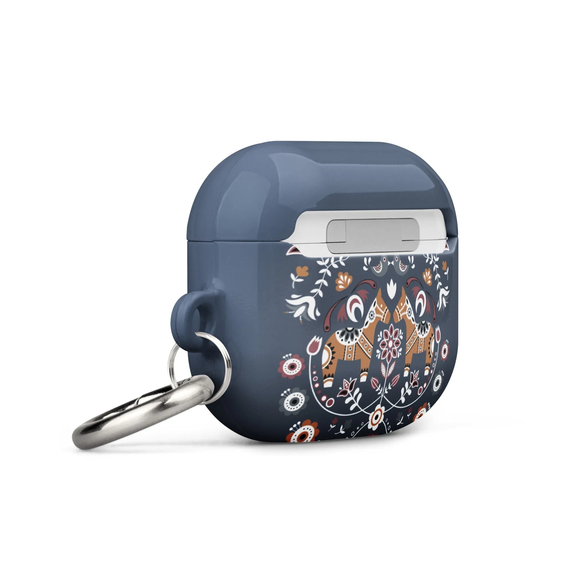 Swedish Dala Horse AirPod 3 Case - Blue - The Global Wanderer
