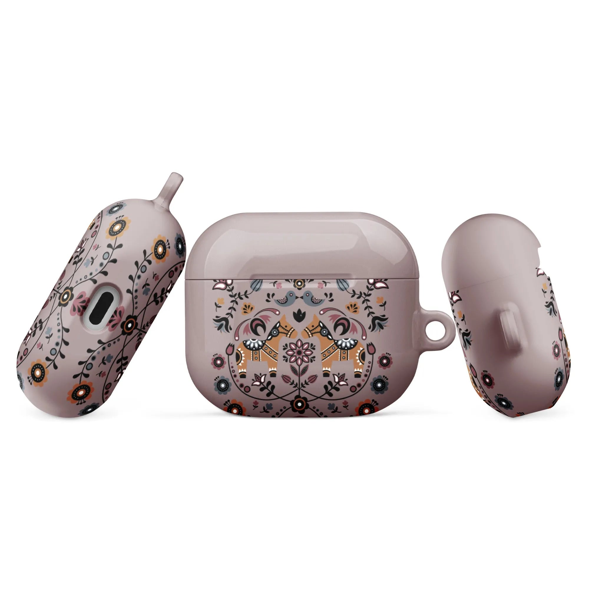 Swedish Dala Horse AirPod 3 Case - Brown - The Global Wanderer