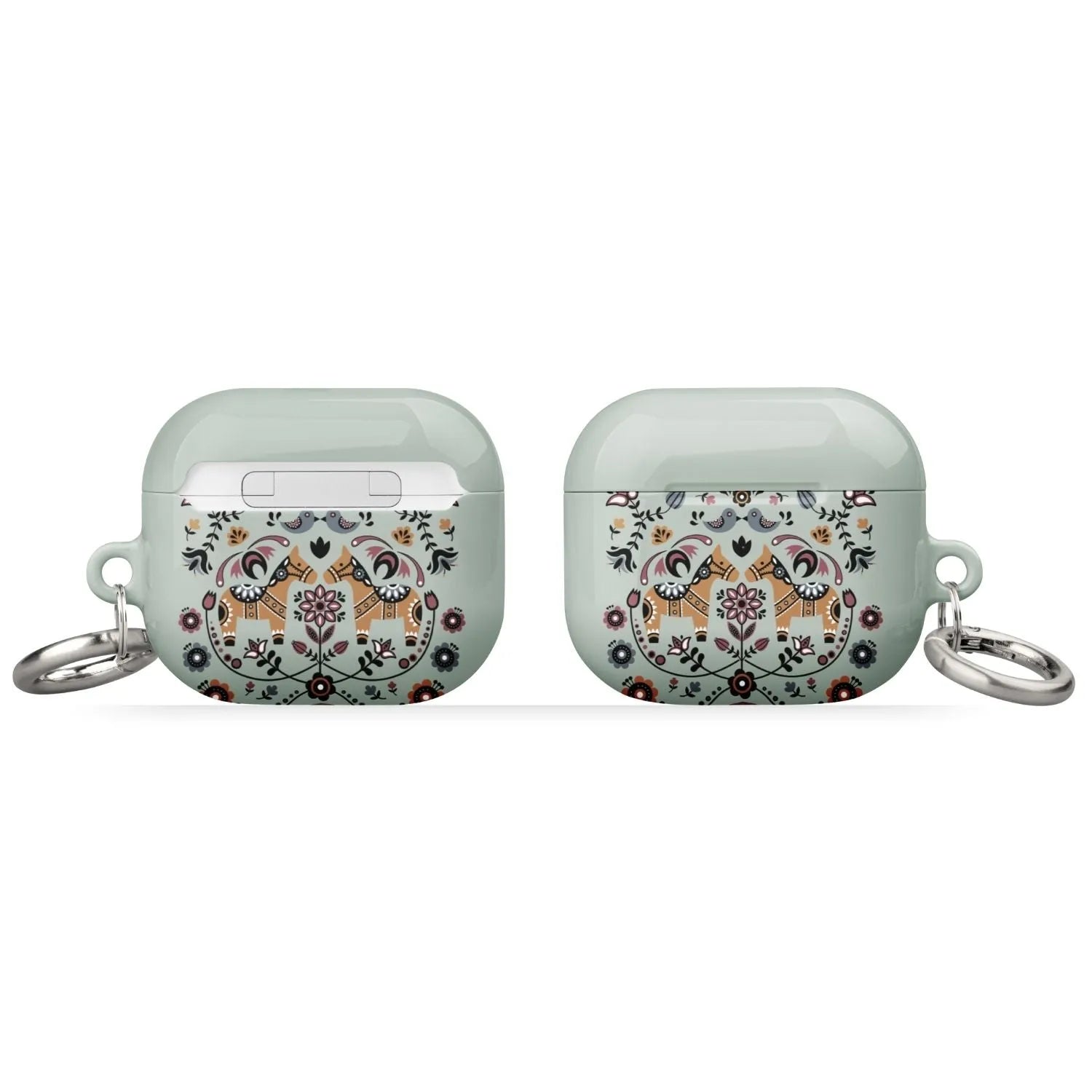 Swedish Dala Horse AirPod 3 Case - Green - The Global Wanderer