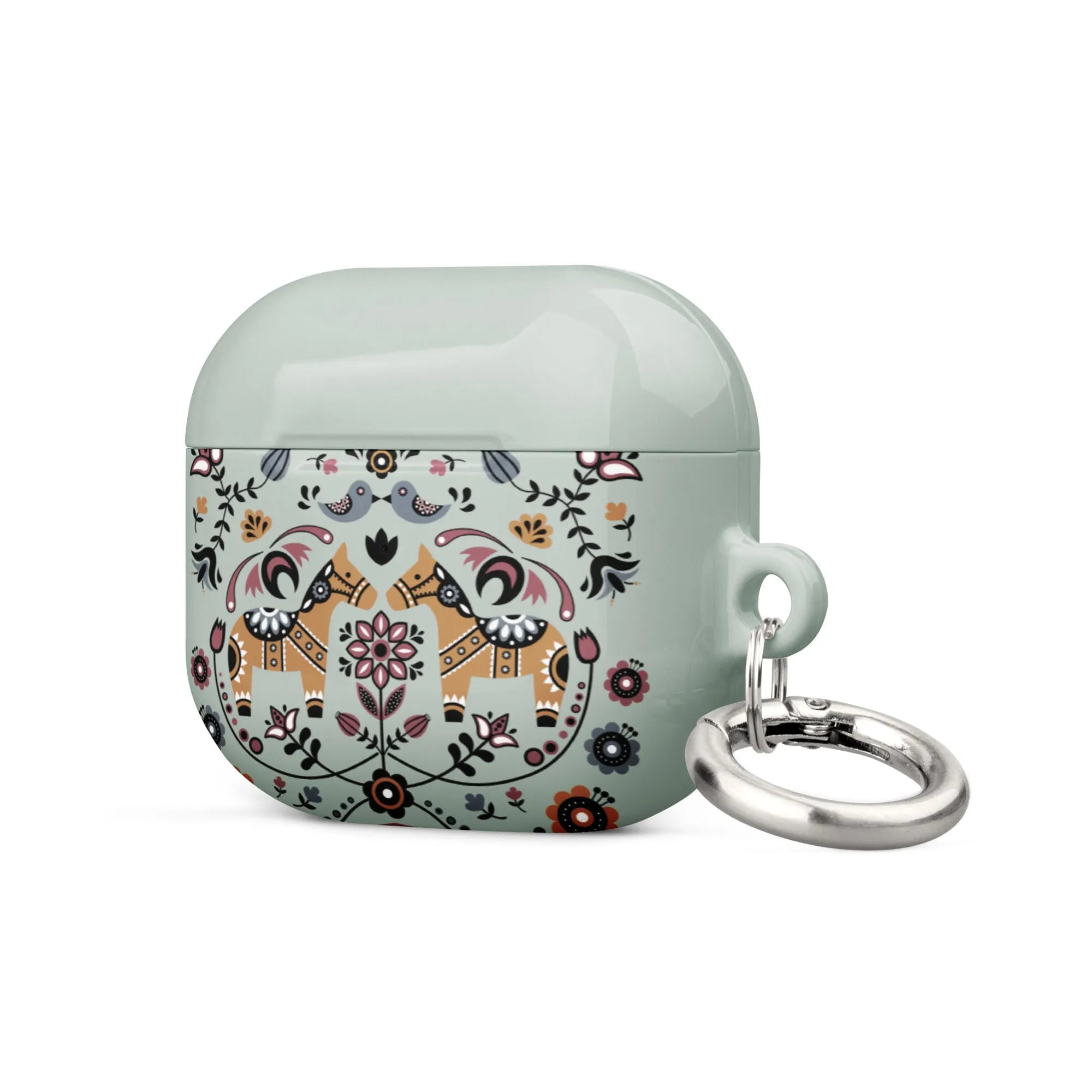 Swedish Dala Horse AirPod 3 Case - Green - The Global Wanderer