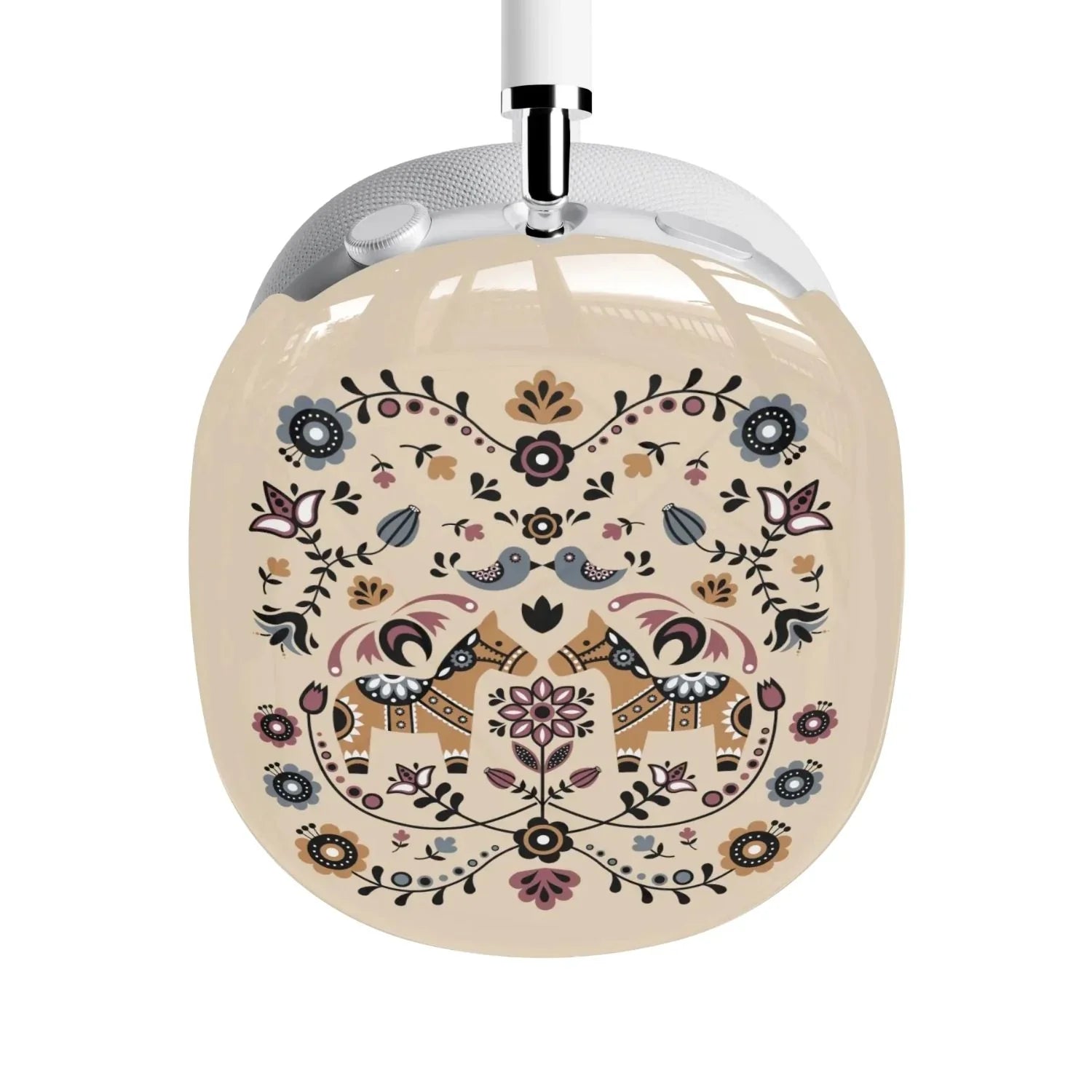 Swedish Dala Horse AirPods Max Case - Beige - The Global Wanderer