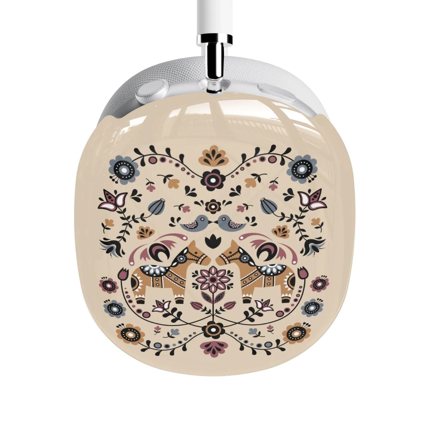 Swedish Dala Horse AirPods Max Case - Beige - The Global Wanderer