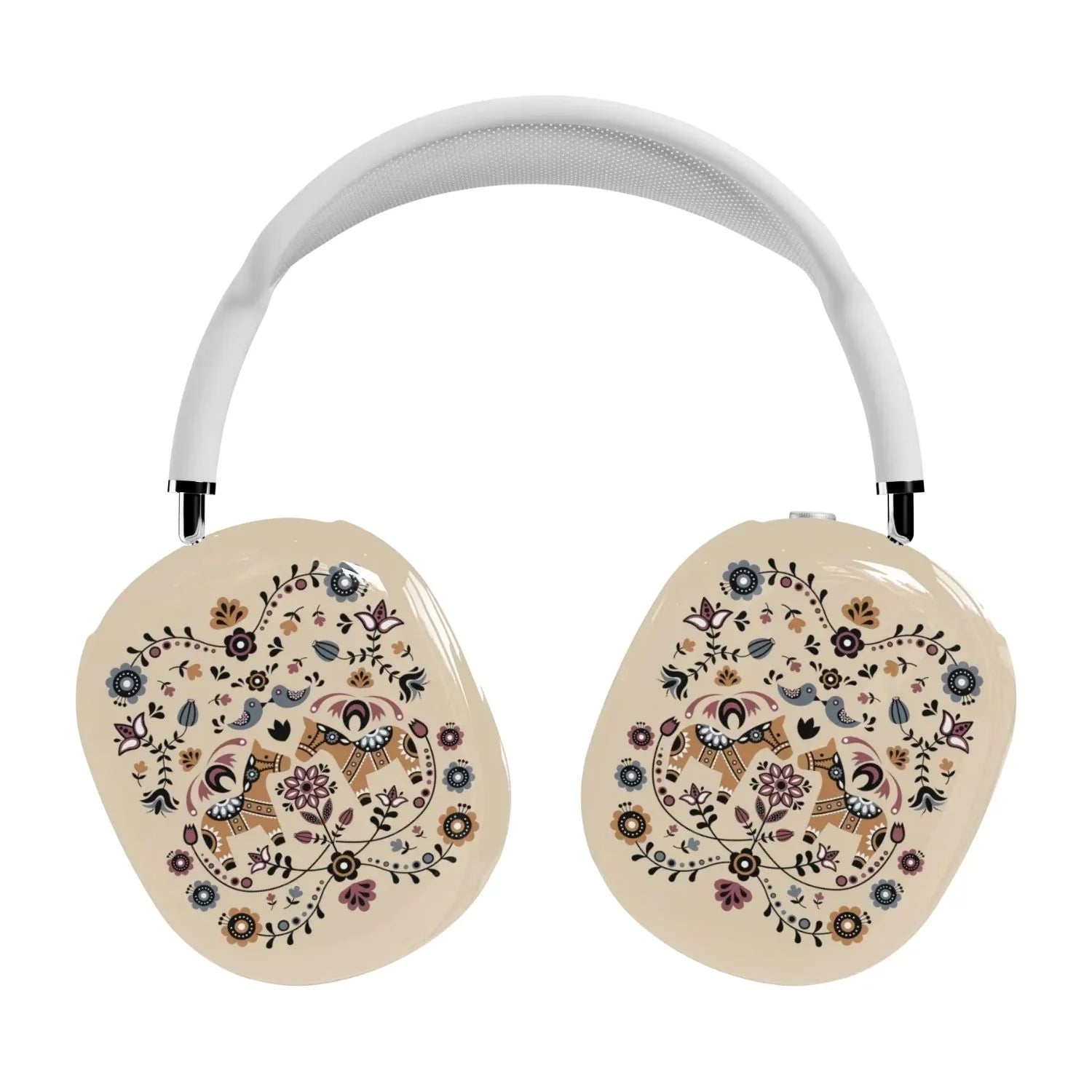 Swedish Dala Horse AirPods Max Case - Beige - The Global Wanderer