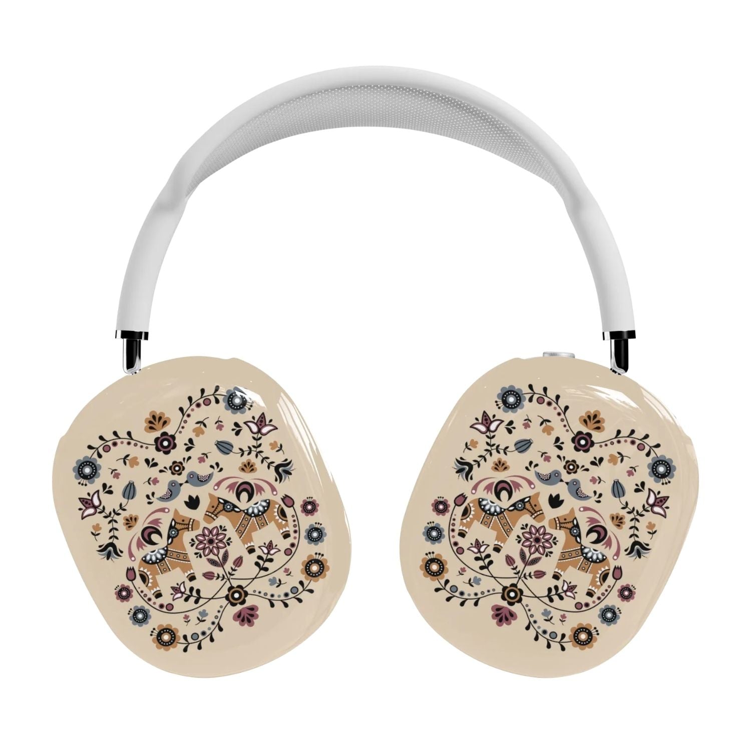 Swedish Dala Horse AirPods Max Case - Beige - The Global Wanderer