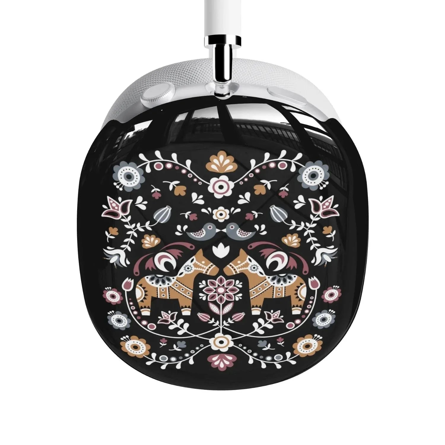 Swedish Dala Horse AirPods Max Case - Black - The Global Wanderer