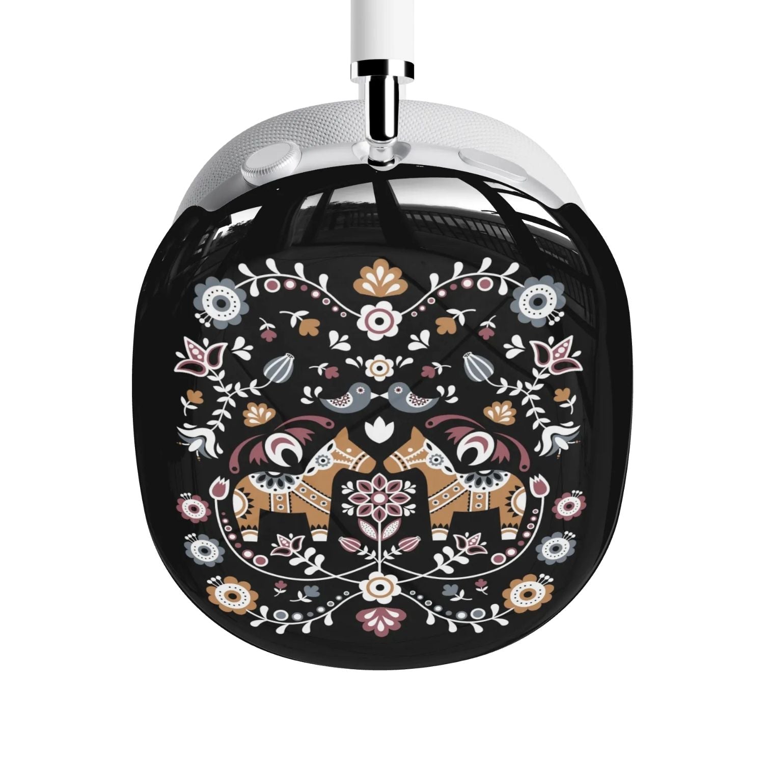 Swedish Dala Horse AirPods Max Case - Black - The Global Wanderer