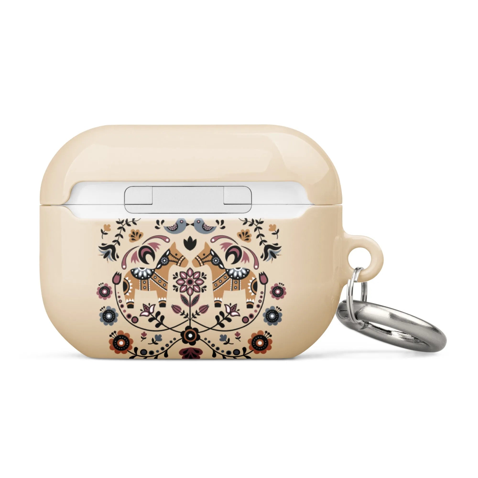 Swedish Dala Horse AirPod Pro 2 Case - Beige - The Global Wanderer