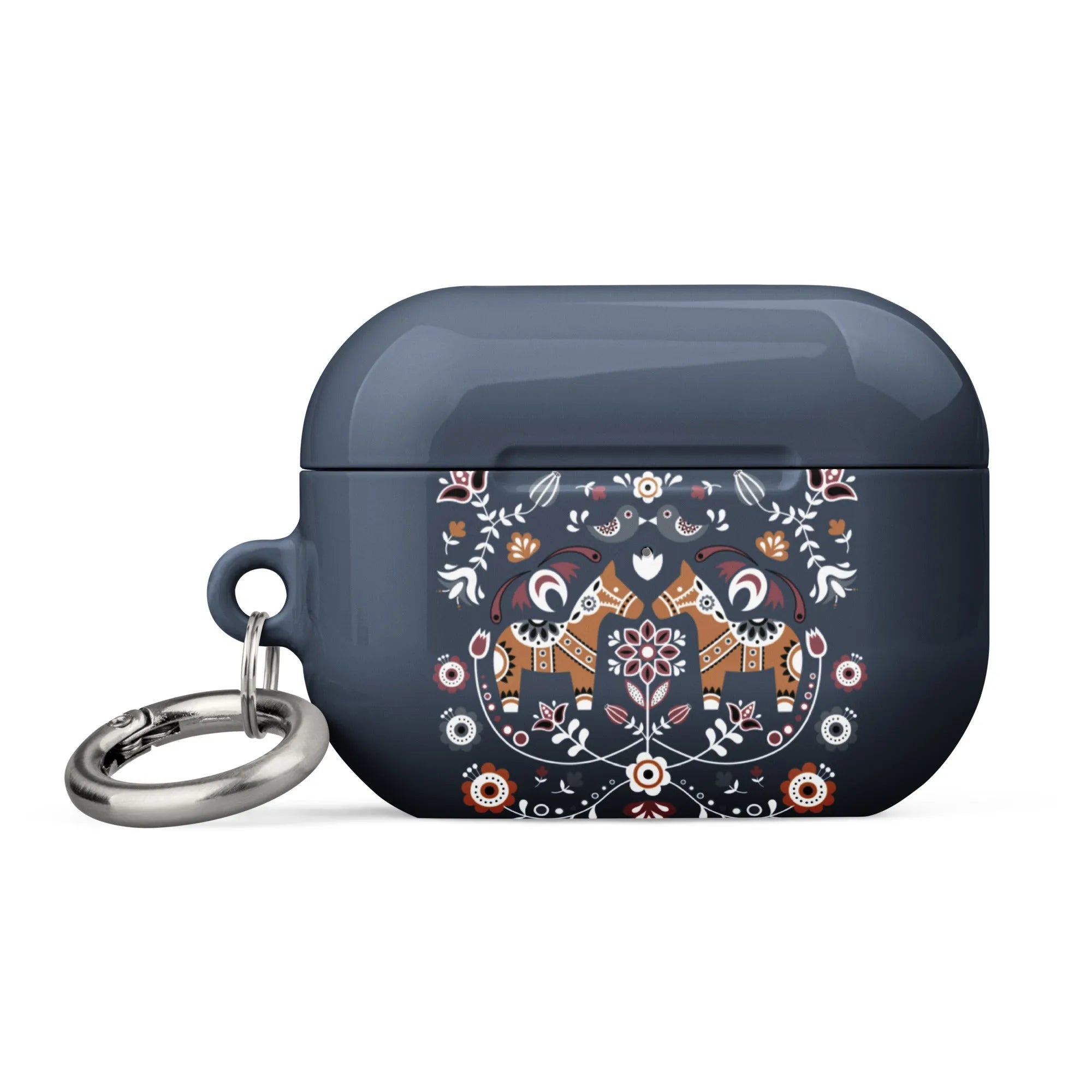 Swedish Dala Horse AirPod Pro 2 Case - Blue - The Global Wanderer