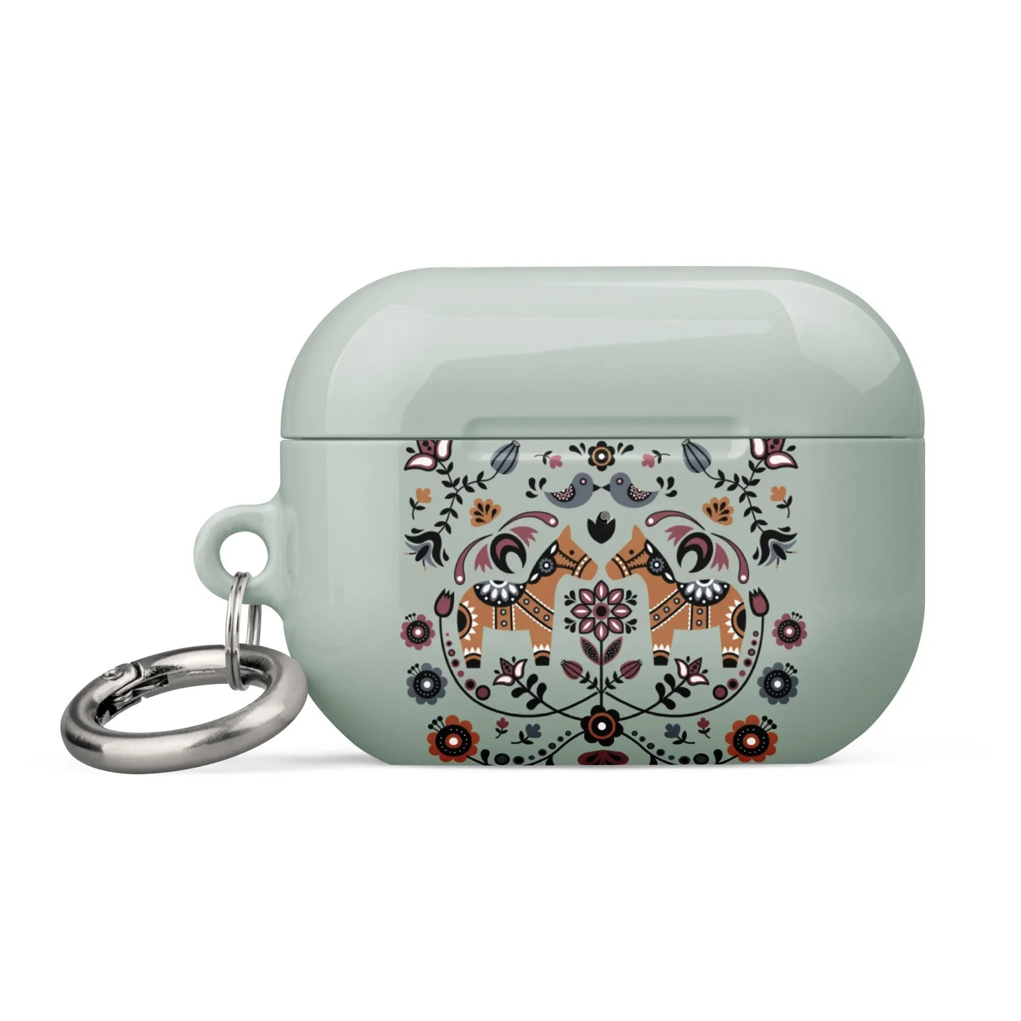 Swedish Dala Horse AirPod Pro 2 Case - Green - The Global Wanderer